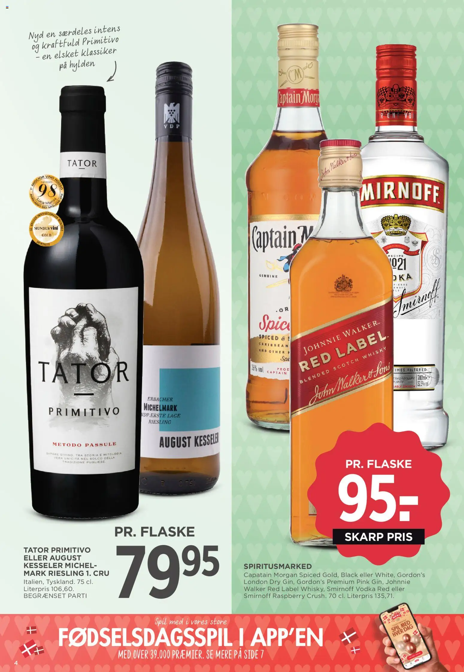 Meny tilbudsavis – gyldig fra 08.05.2026 | Side: 4 | Produkter: Vodka, Whisky, Spil