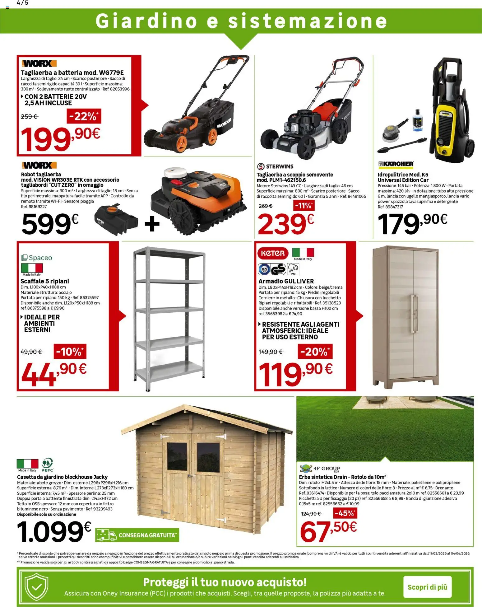 Volantino Leroy Merlin del 11.03.2026 | Pagina: 4 | Prodotti: Spazzola, Ripiano, Tubo, Robot