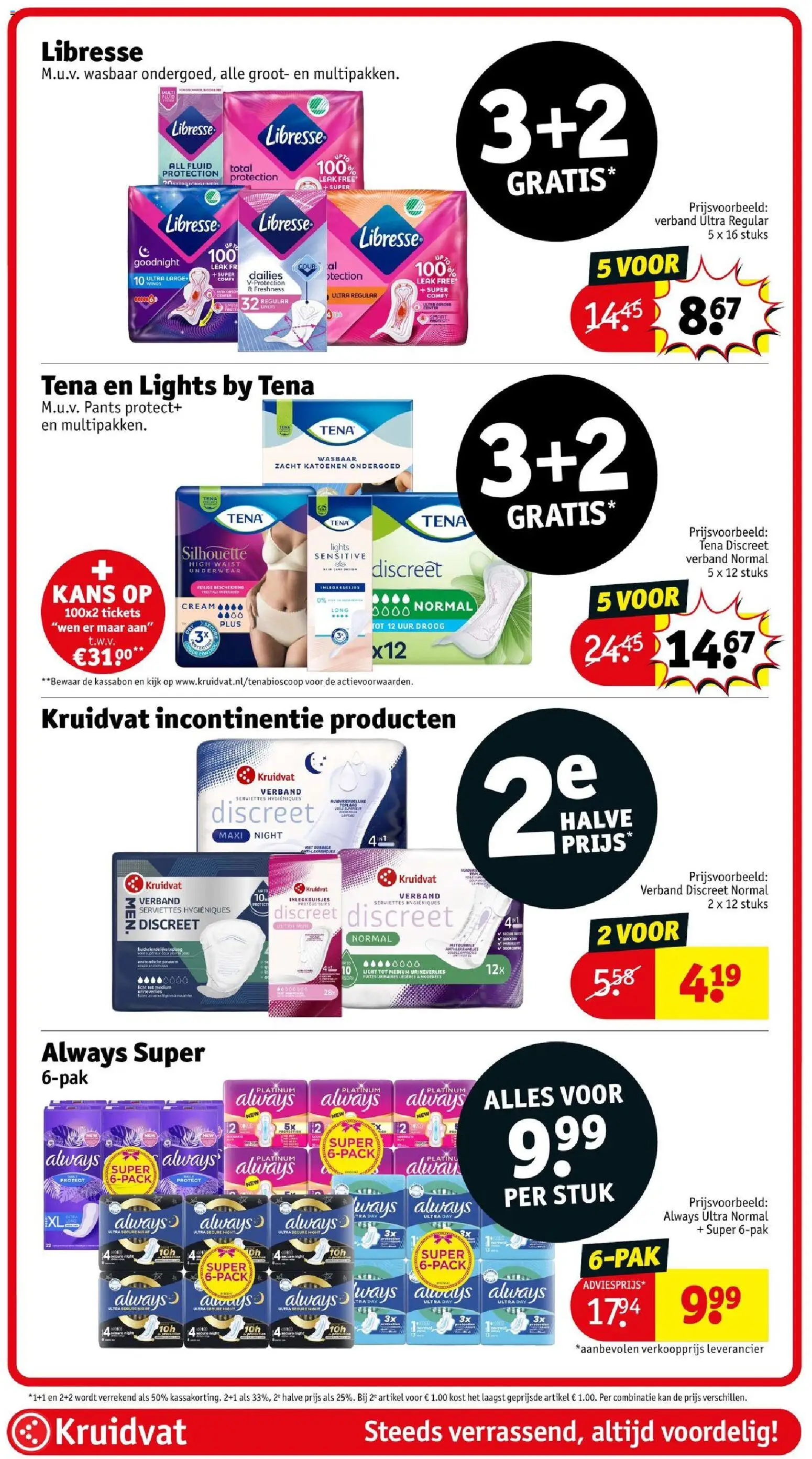 {H1} | Pagina: 62 | Producten: Kan, Verband, Inlegkruisjes, Ondergoed