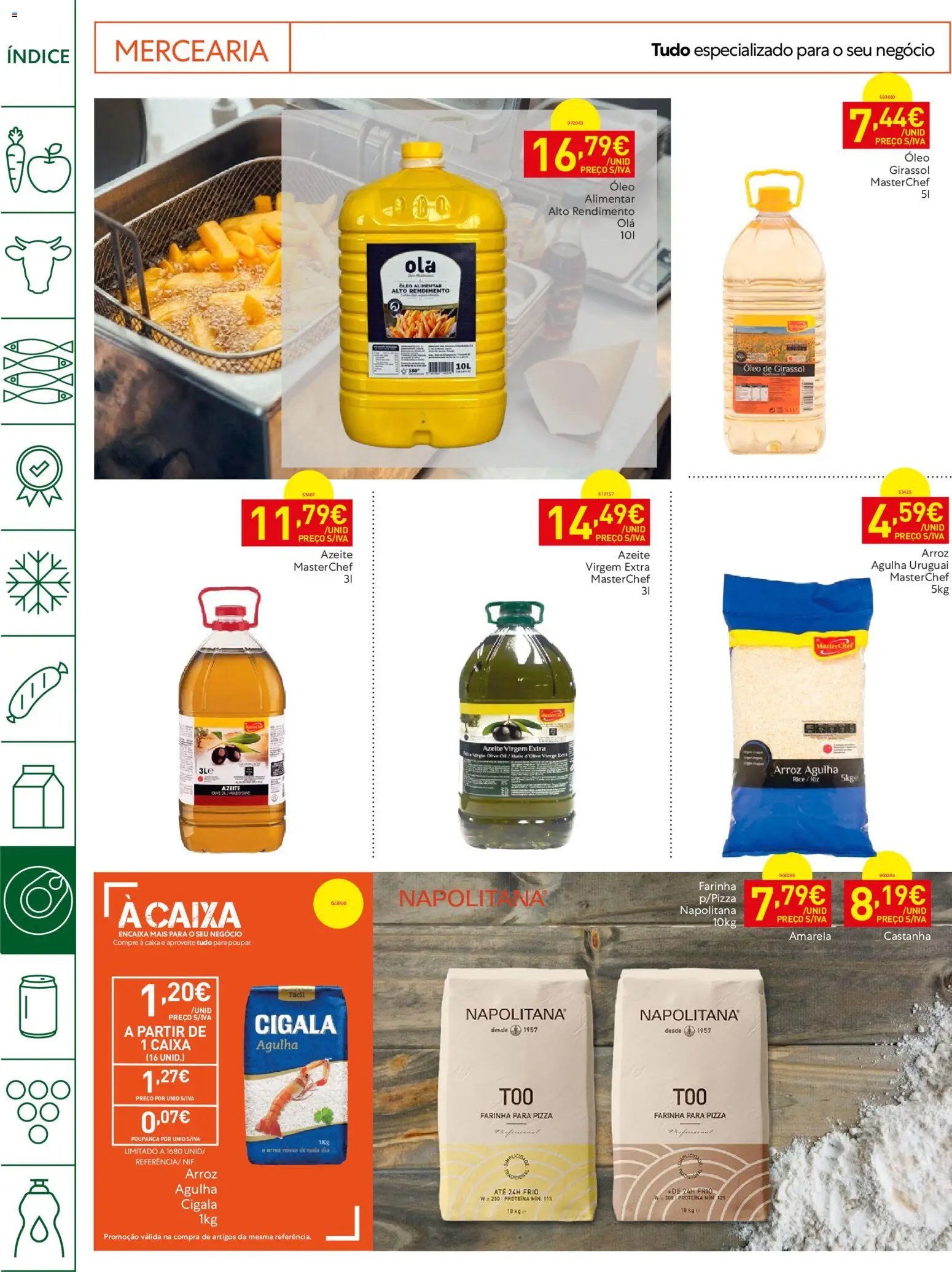 Recheio Horeca │ válido de 16.06.2026 | Página: 16 | Produtos: Azeite, Pizza, Arroz, Proteina