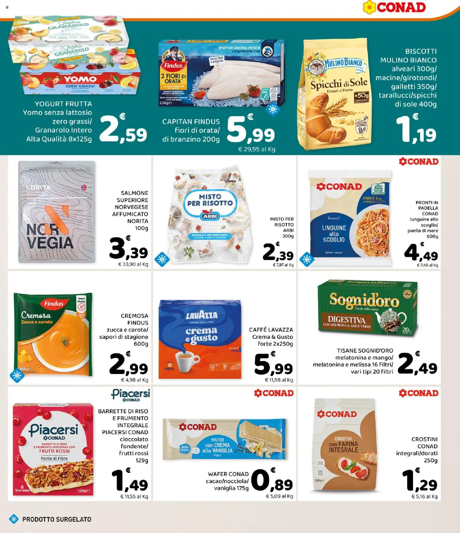 Volantino Conad del 14/10/2026 | Pagina: 3 | Prodotti: Cioccolato, Frutta, Carote, Farina