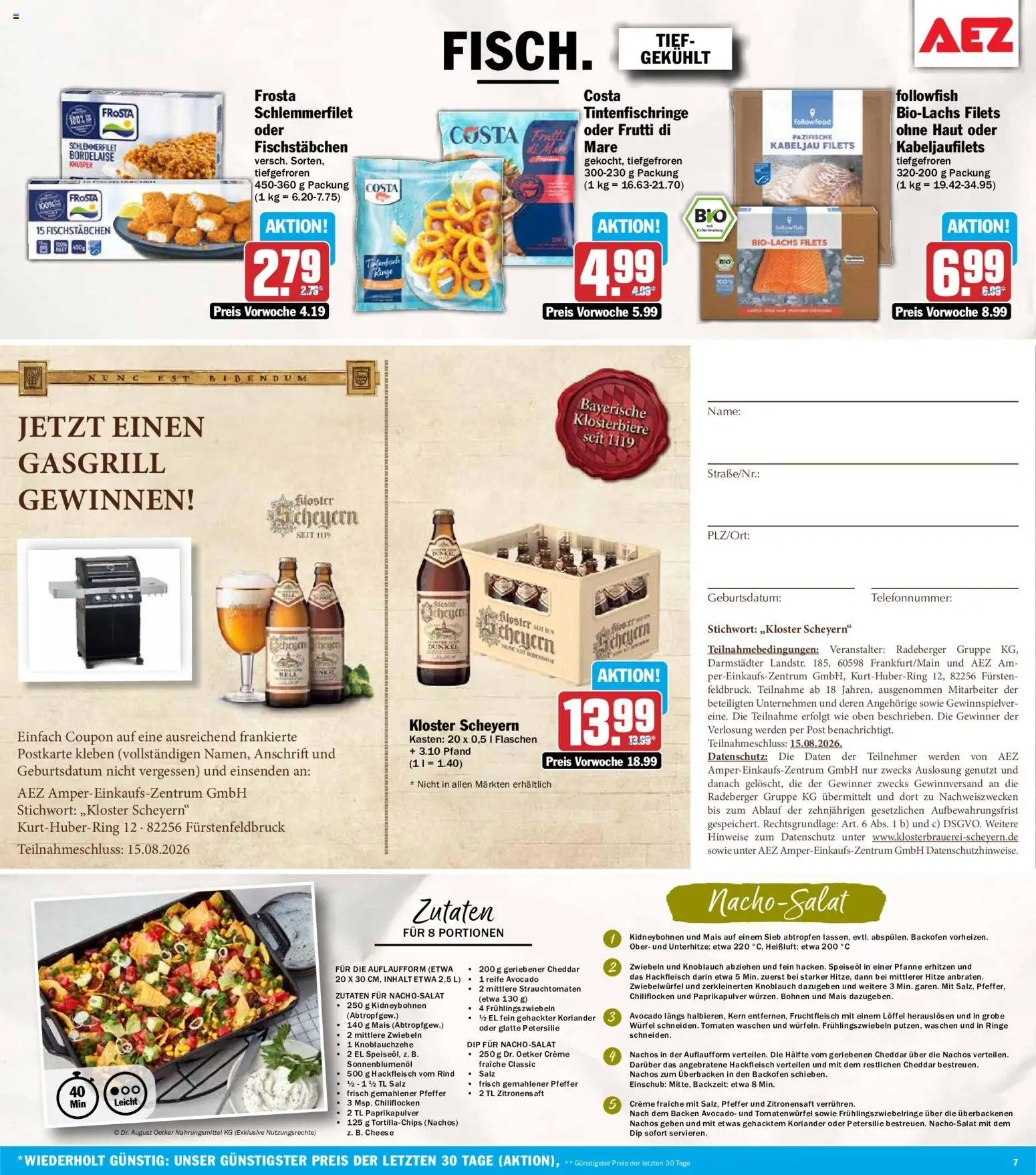 AEZ Prospekt – gültig ab 10.08.2026 | Seite: 7 | Produkte: Tomaten, Pfeffer, Backofen, Hackfleisch