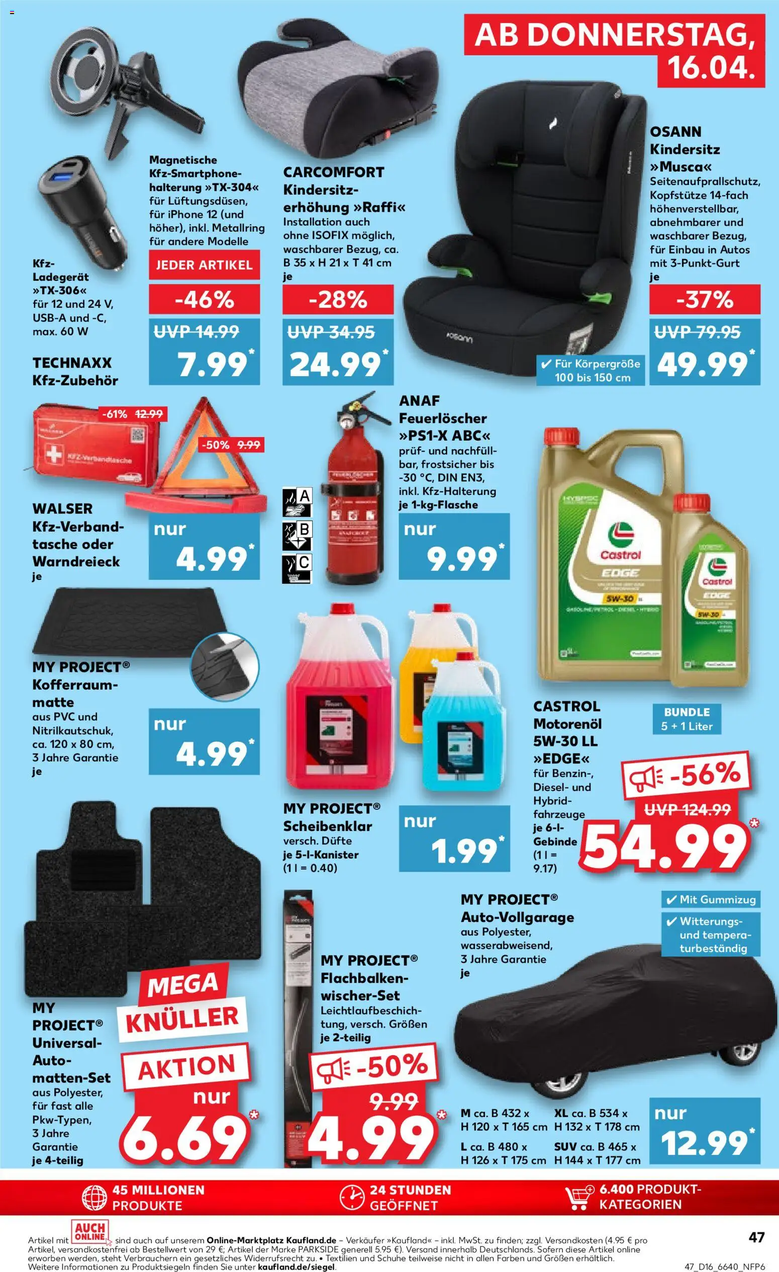 Kaufland Německo leták od 16.04.2026 | Strana: 47 | Produkty: Parkside, Benzín, Iphone