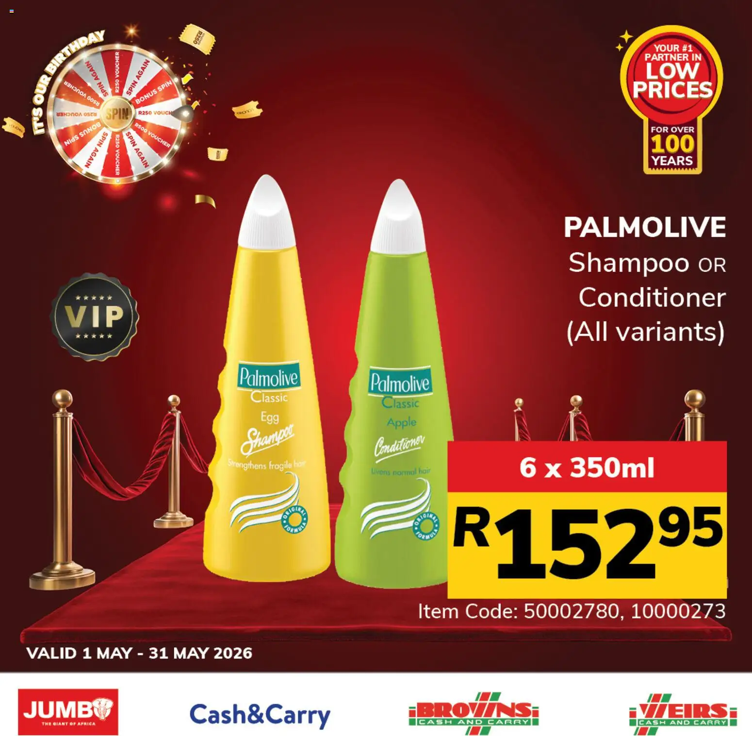 New Jumbo catalogue – valid from 01.05.2026 | Page: 1 | Products: Shampoo, Conditioner