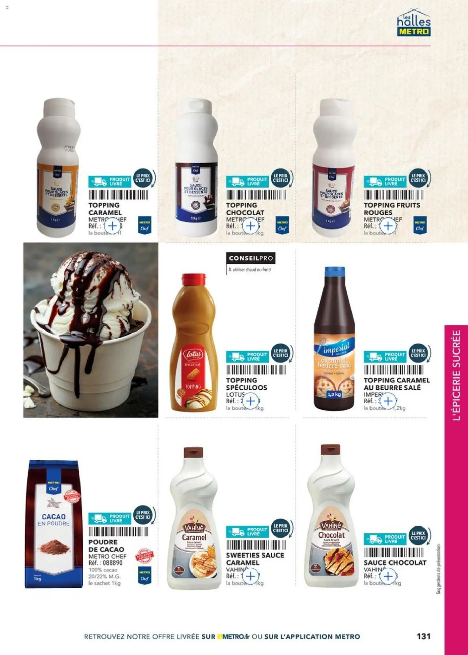 {H1} | Page: 131 | Produits: Glaces, Four, Beurre, Chocolat