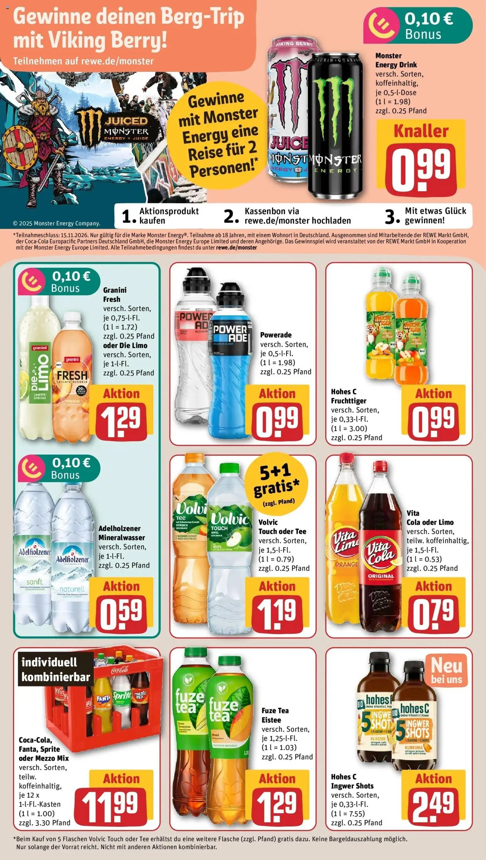REWE Prospekt ab 26.10.2026 zum Blättern » Angebote | Seite: 18 | Produkte: Mezzo mix, Fanta, Powerade, Limette