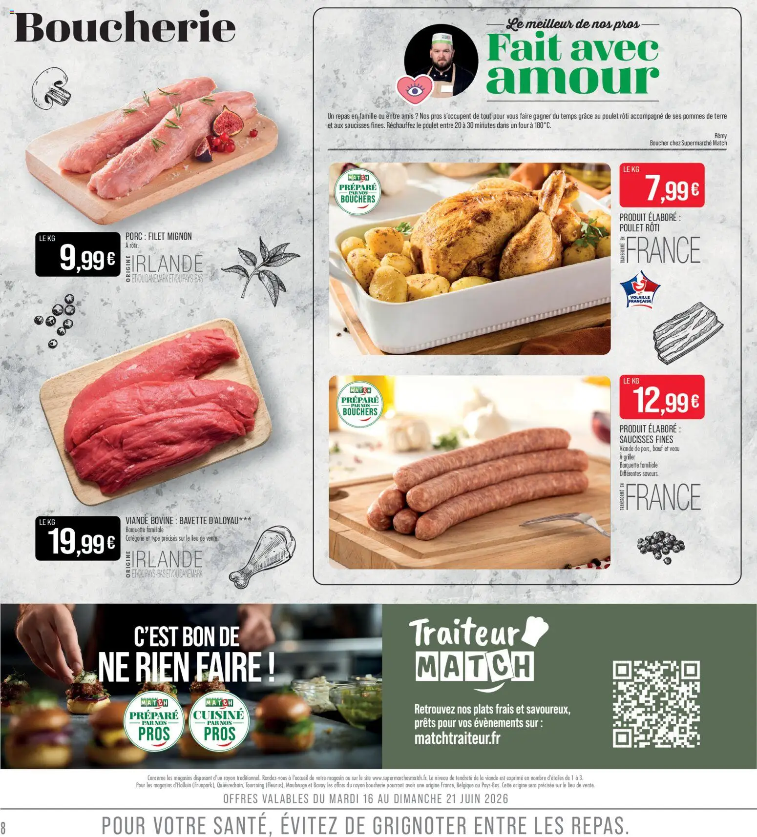 {H1} | Page: 8 | Produits: Four, Viande bovine bavette, Viande, Porc