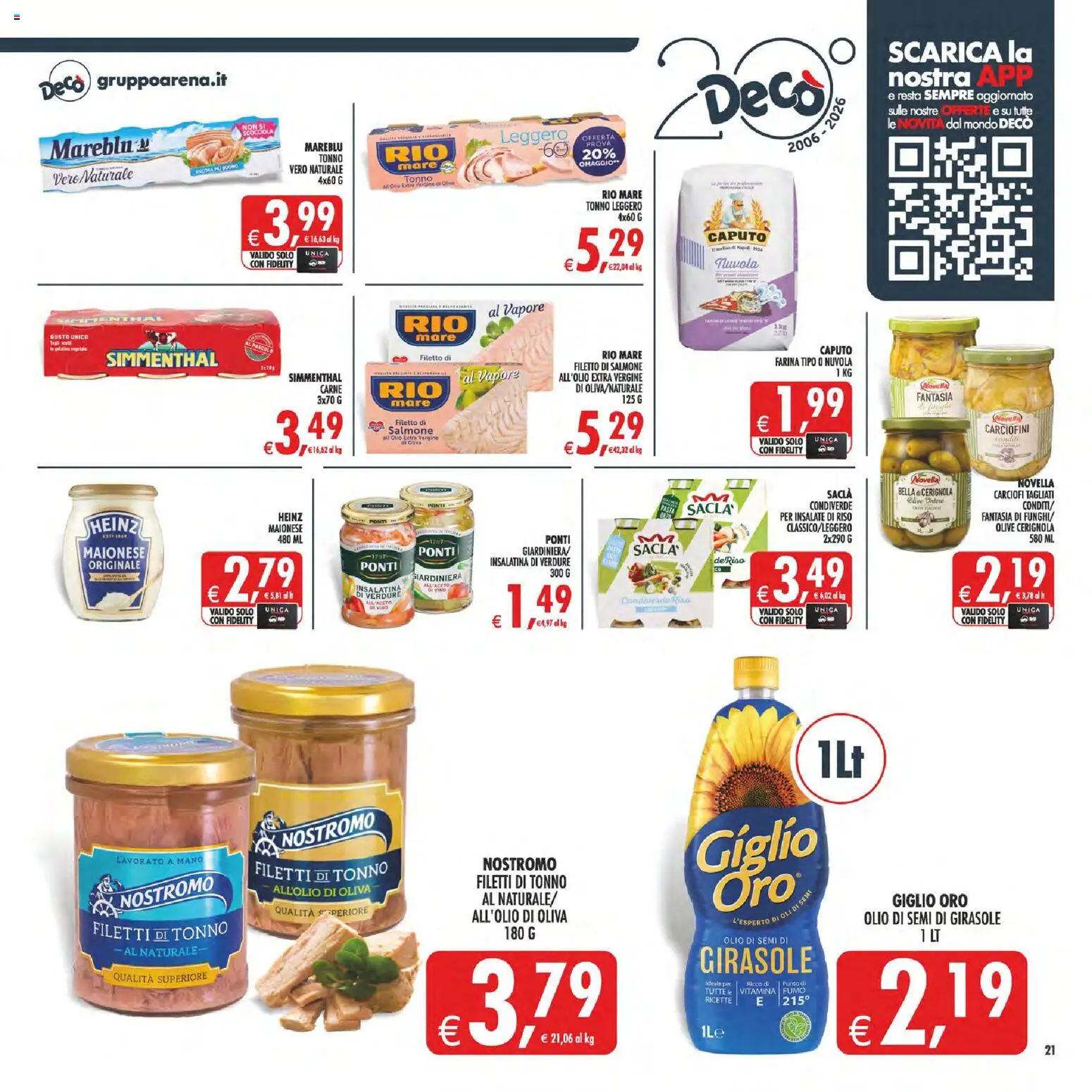 Volantino Decò del 08.05.2026 | Pagina: 24 | Prodotti: Salmone, Riso, Farina, Carciofi
