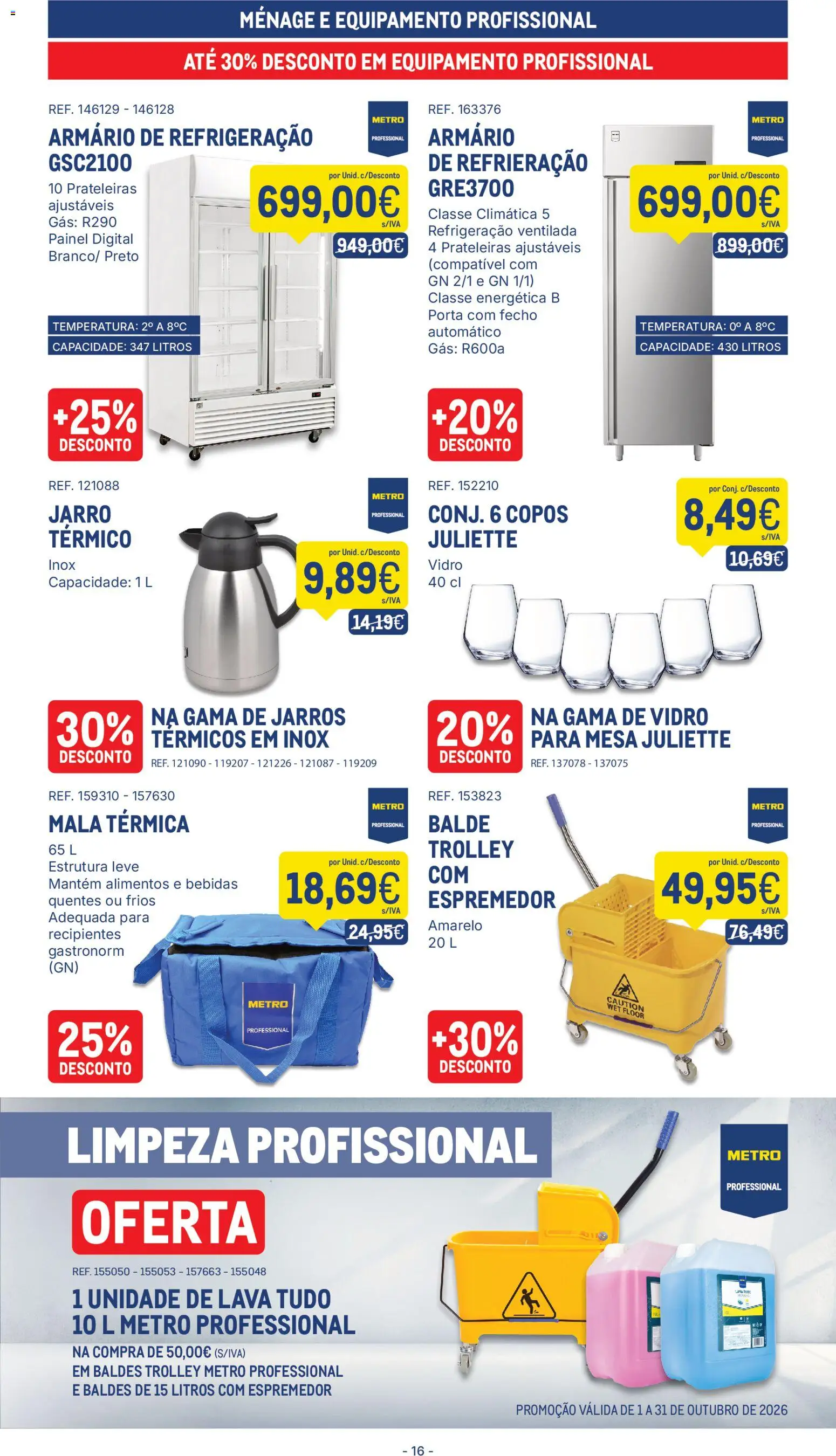 Makro folheto │ válido de 13/10/2026 | Página: 16 | Produtos: Balde, Armário, Espremedor, Mesa