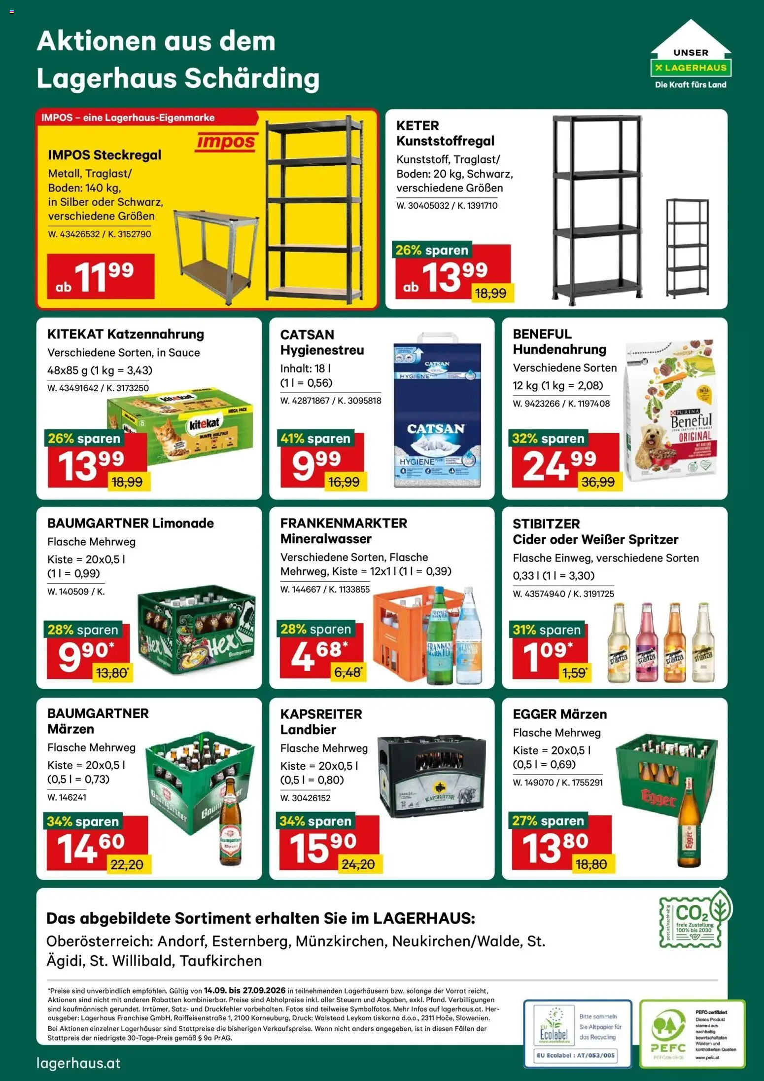 Lagerhaus - Wochen Angebote gültig ab 14.09.2026 | Seite: 6 | Produkte: Mineralwasser