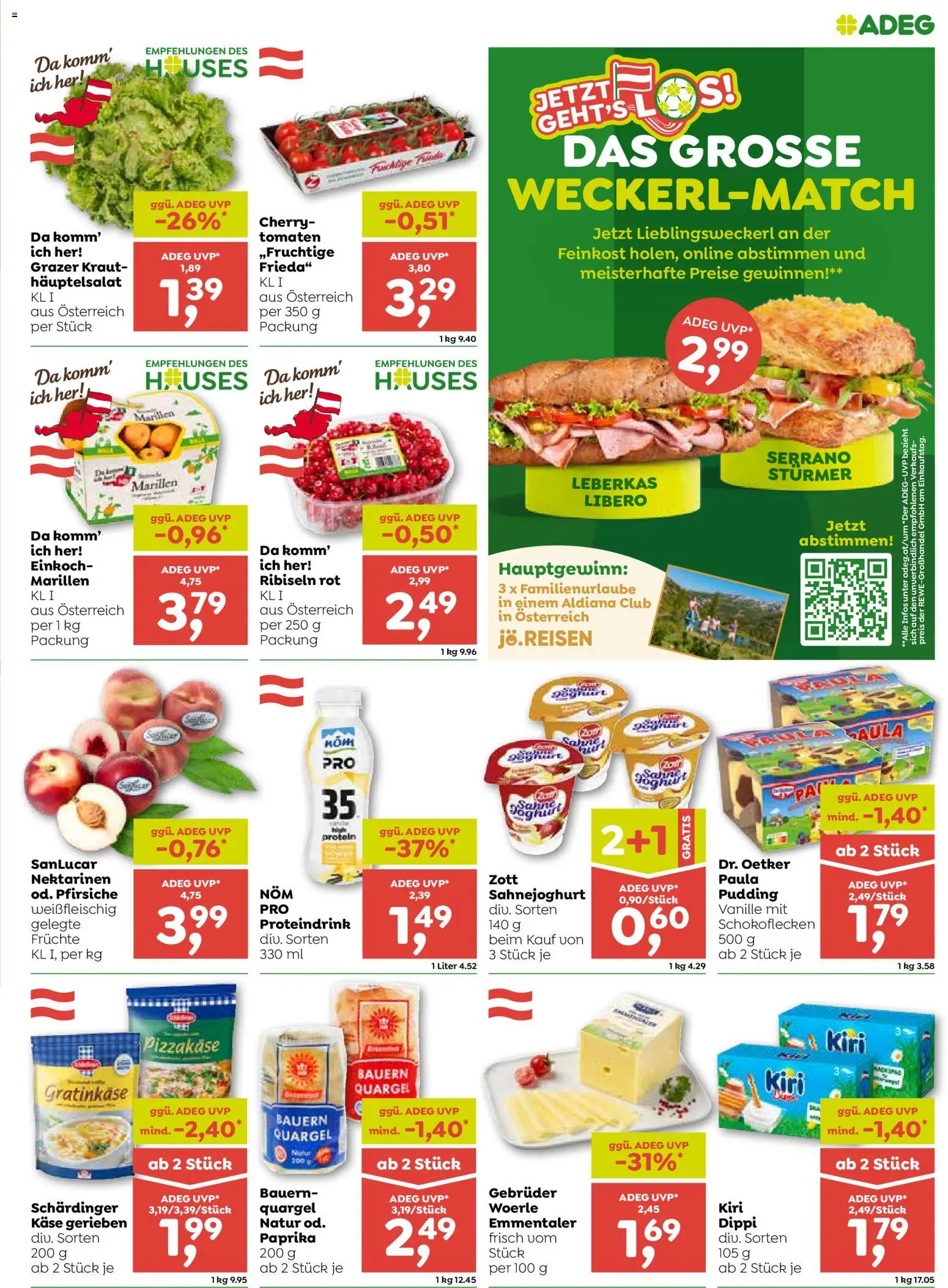 ADEG Flugblatt gültig ab 09.07.2026 | Seite: 3 | Produkte: Kraut, Käse, Joghurt, Tomaten