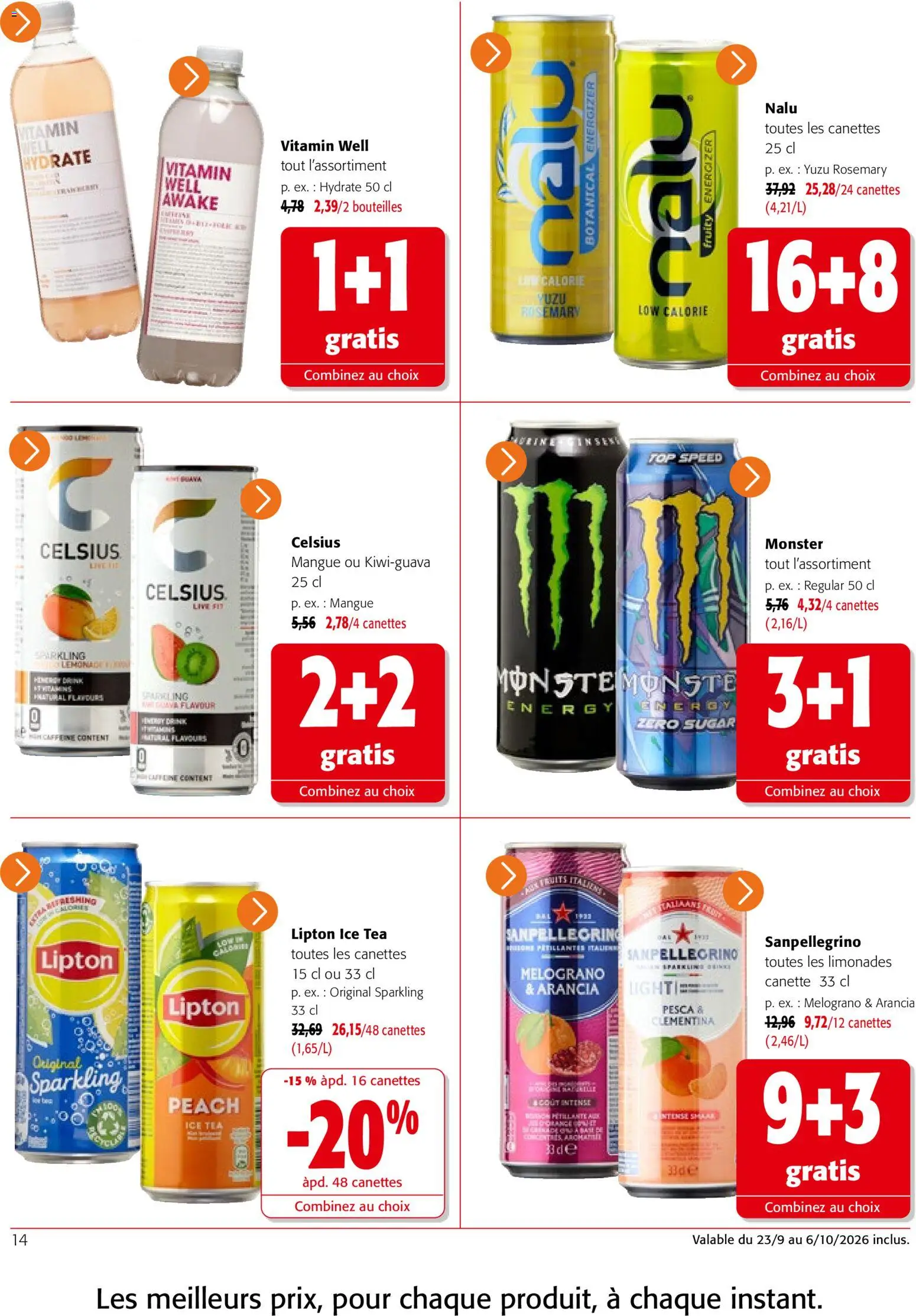 {H1} | Page: 14 | Produits: Ice tea, Mangue