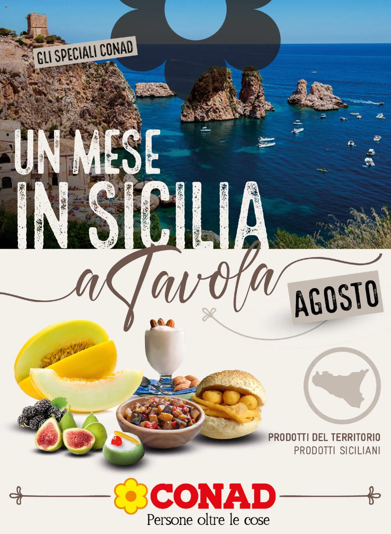 Volantino Conad del 29/07/2026 | Pagina: 1 | Prodotti: Yogurt greco, Pesce, Patatine, Glassa