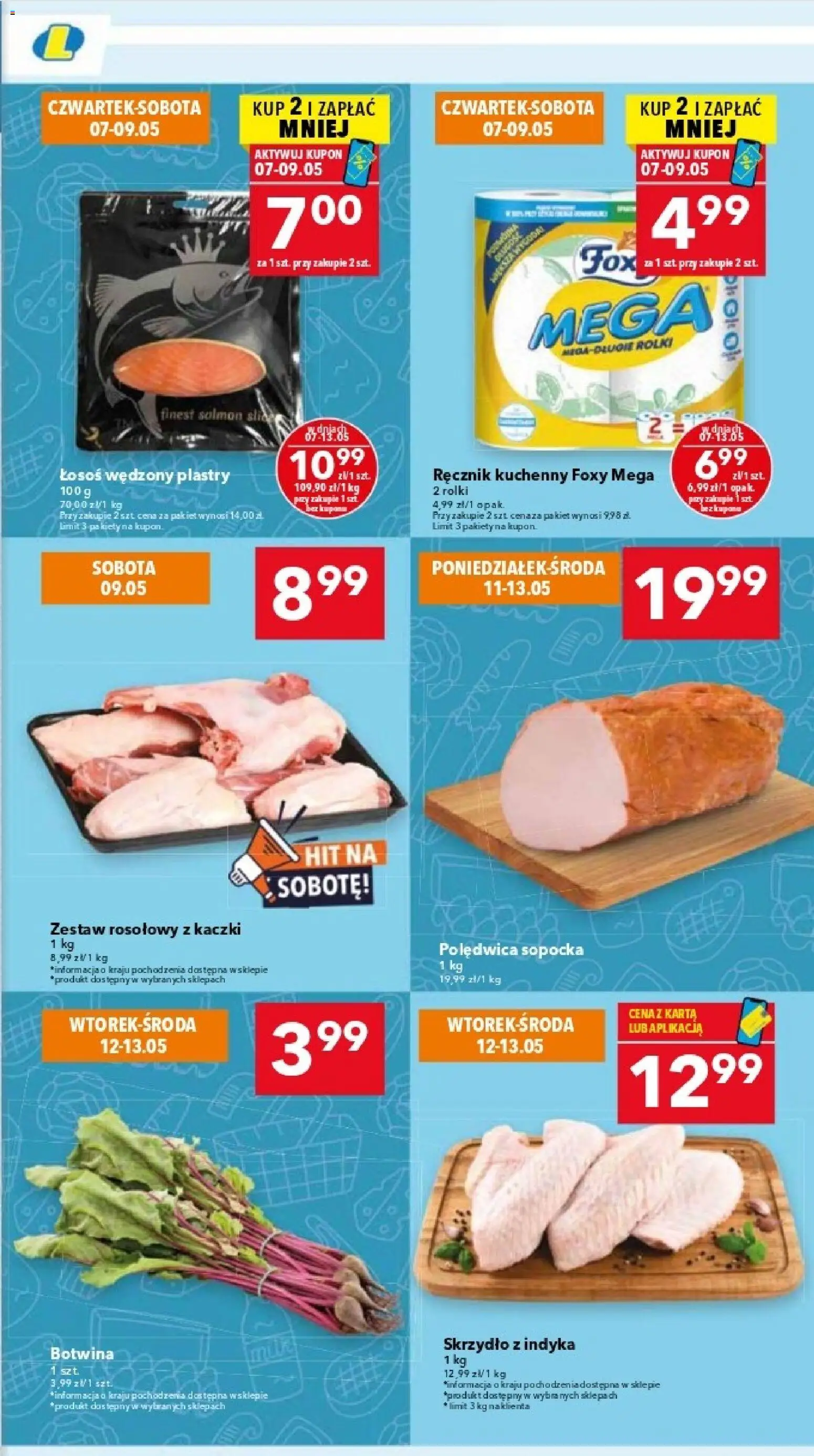 Lewiatan gazetka - Warszawa od 07.05.2026 | Strona: 3 | Produkty: Karta, Łosoś wędzony, Rolki, Łosoś