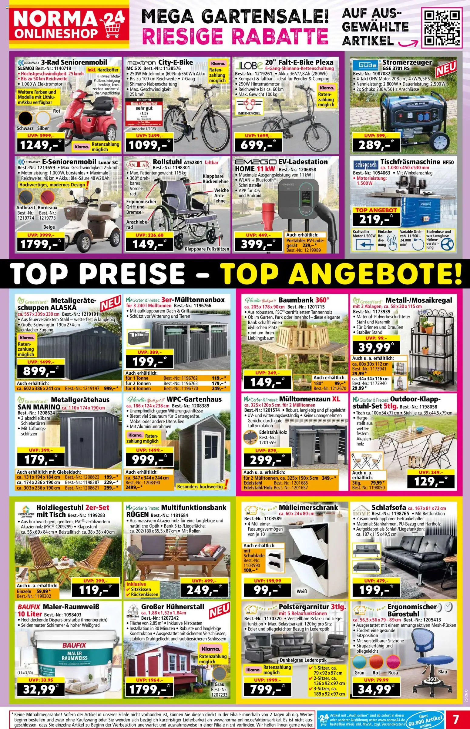 Norma Prospekt – gültig ab 15.06.2026 | Seite: 7 | Produkte: Gewicht, Schlafsofa, Tisch, Liege