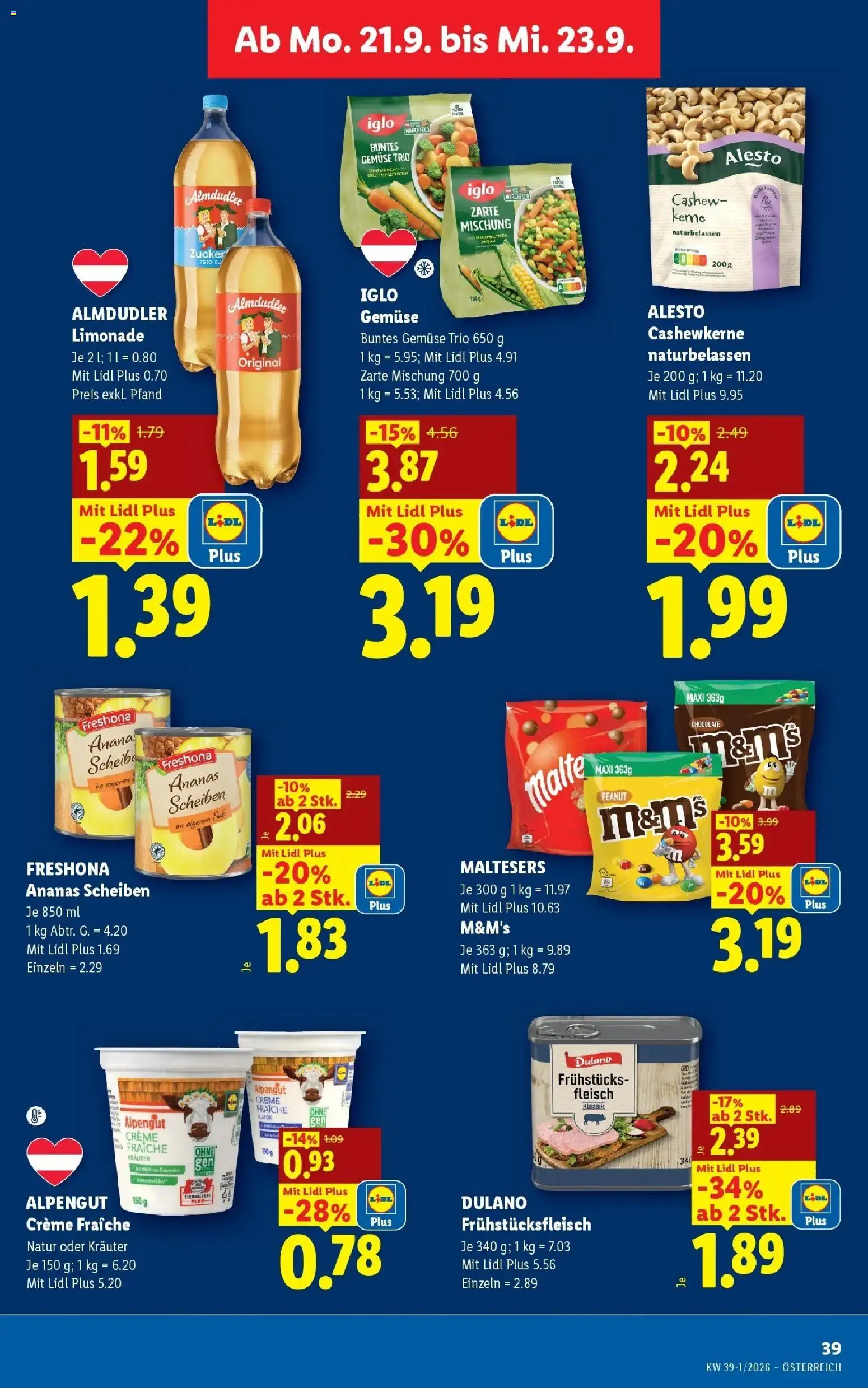 Lidl Flugblatt - Jenbach ab 13.09.2026 - Angebote ab donnerstag | Seite: 46 | Produkte: Gemüse, Zucker, Creme, Ananas