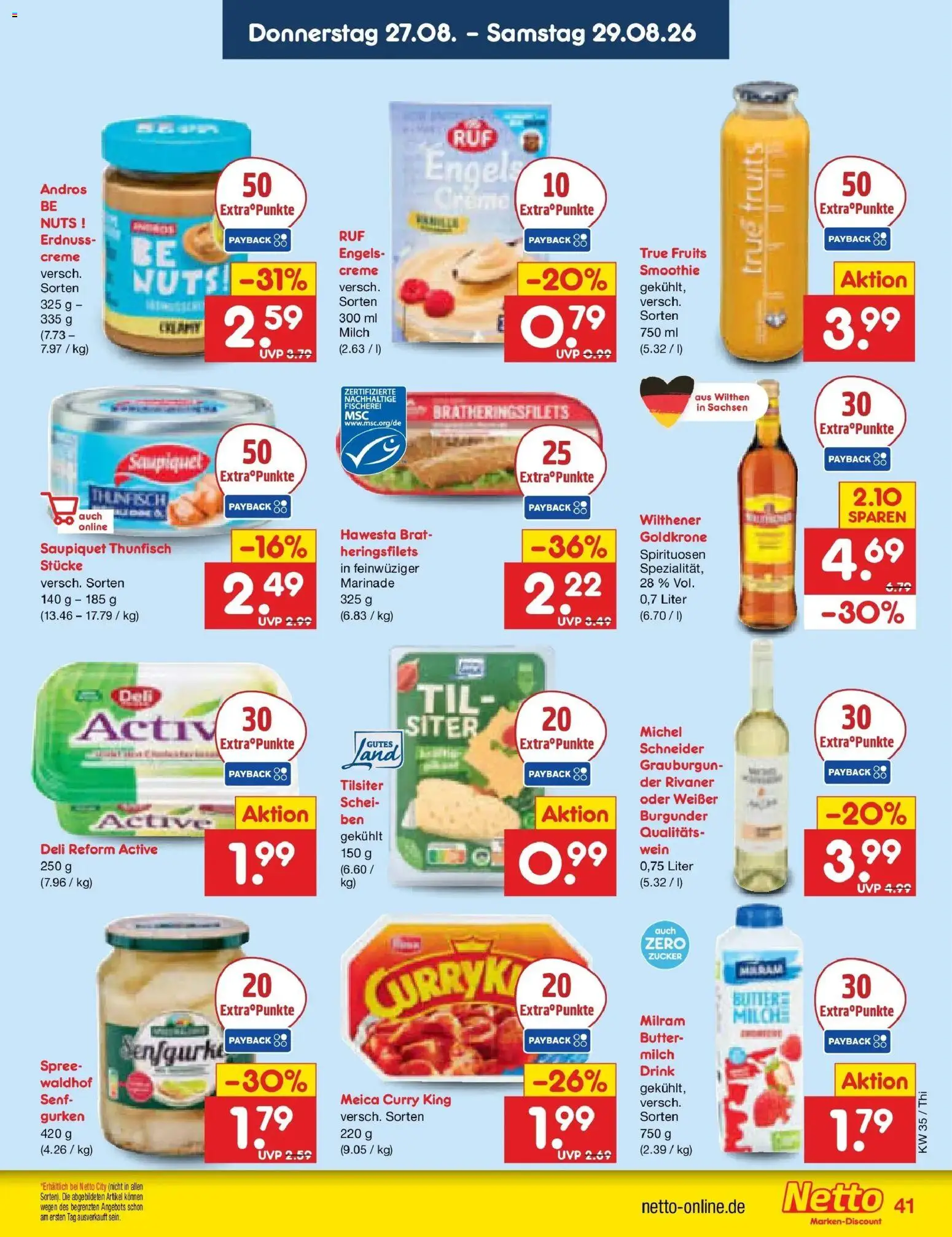 Netto Marken-Discount Prospekt Pirna (ab 24.08.2026) » Angebote | Seite: 55 | Produkte: Creme, Milram, Zucker, Deli reform