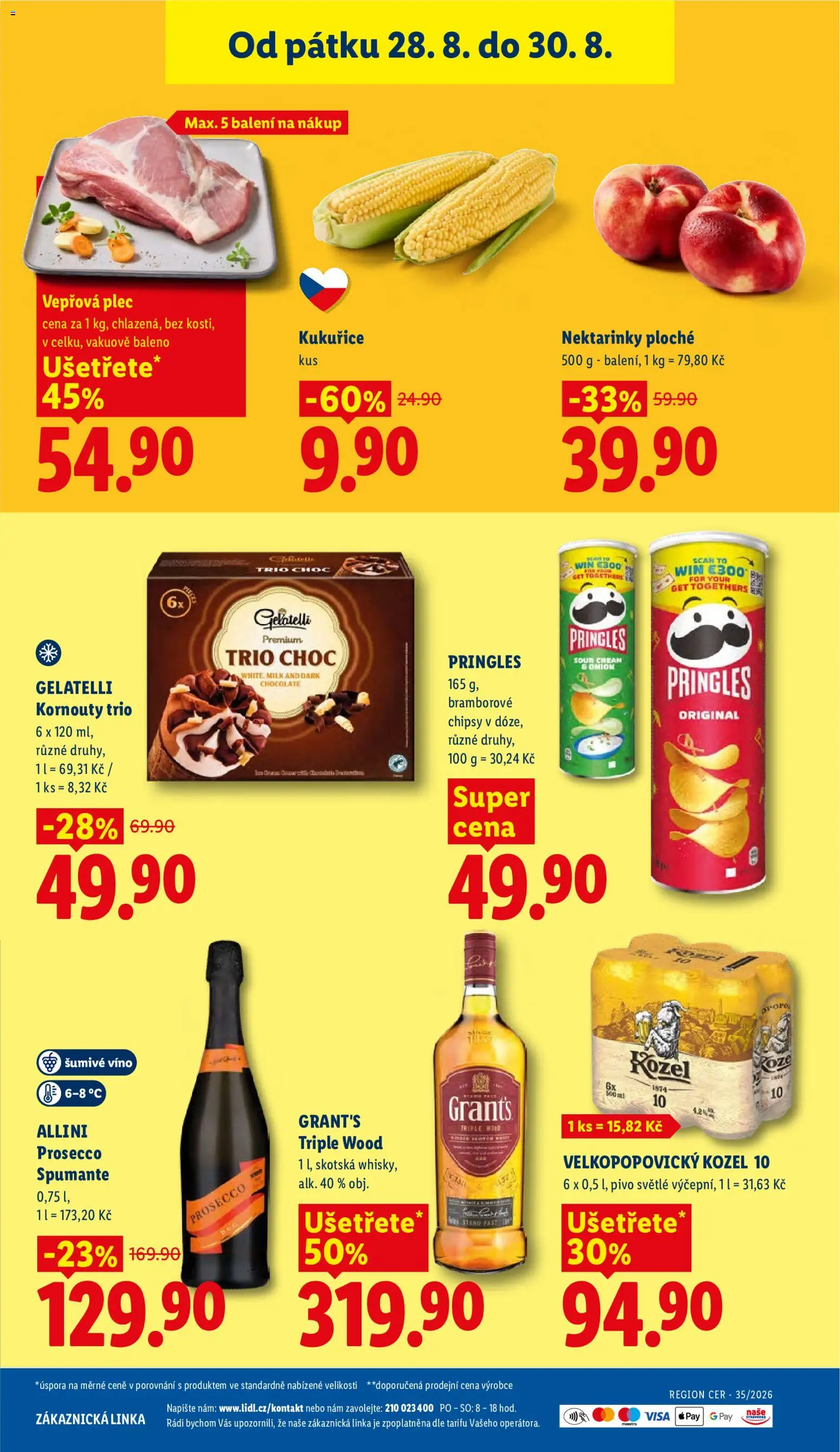 Lidl leták od 27.08.2026 | Strana: 47 | Produkty: Prosecco, Víno, Pringles, Vepřová plec