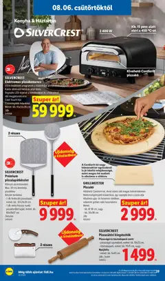 Lidl akciós újság - amely érvényes a következő dátumtól: 2026.08.06. | Oldal: 39 | Termékek: Pizza