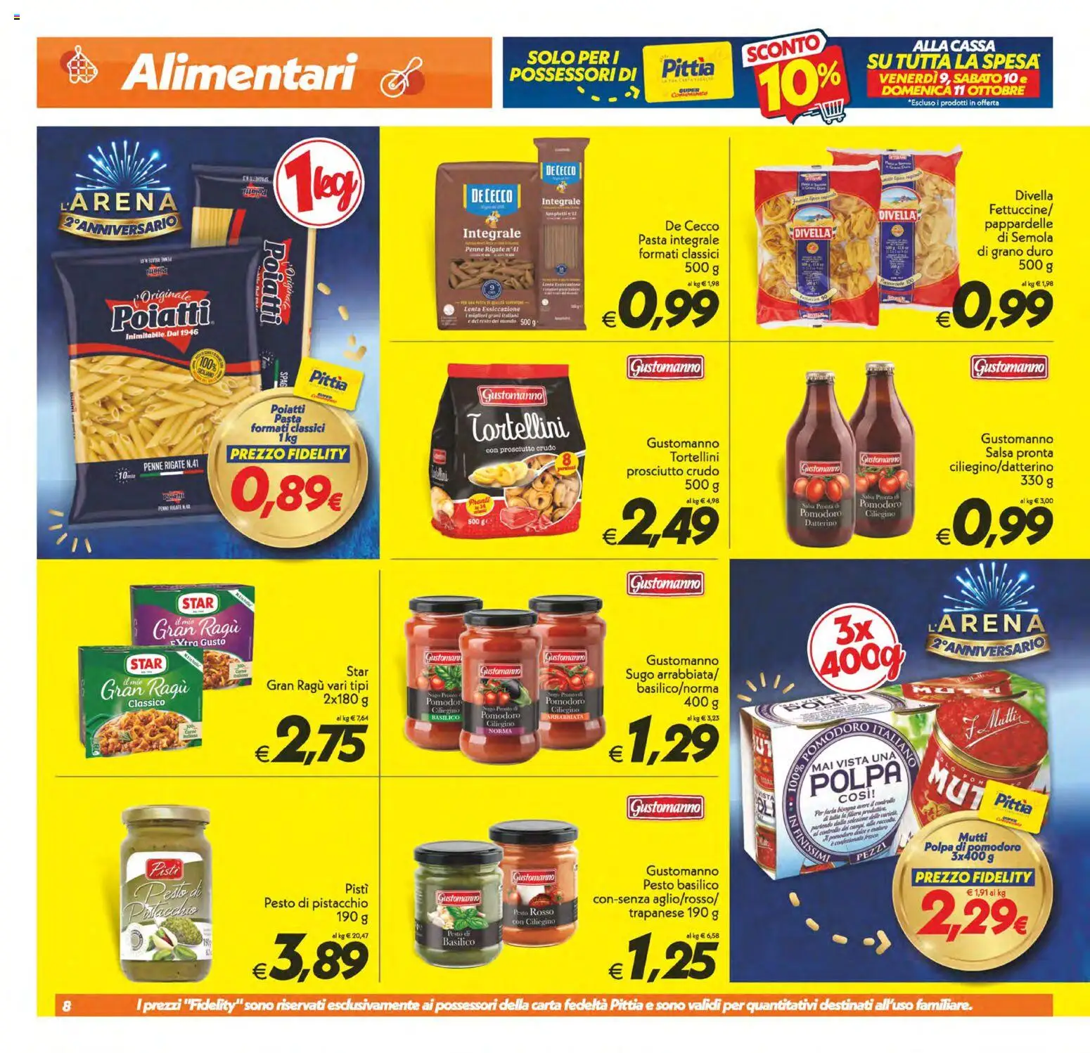 Volantino SuperConveniente del 02/10/2026 | Pagina: 8 | Prodotti: Prosciutto Crudo, Salsa, Pomodoro, Semola
