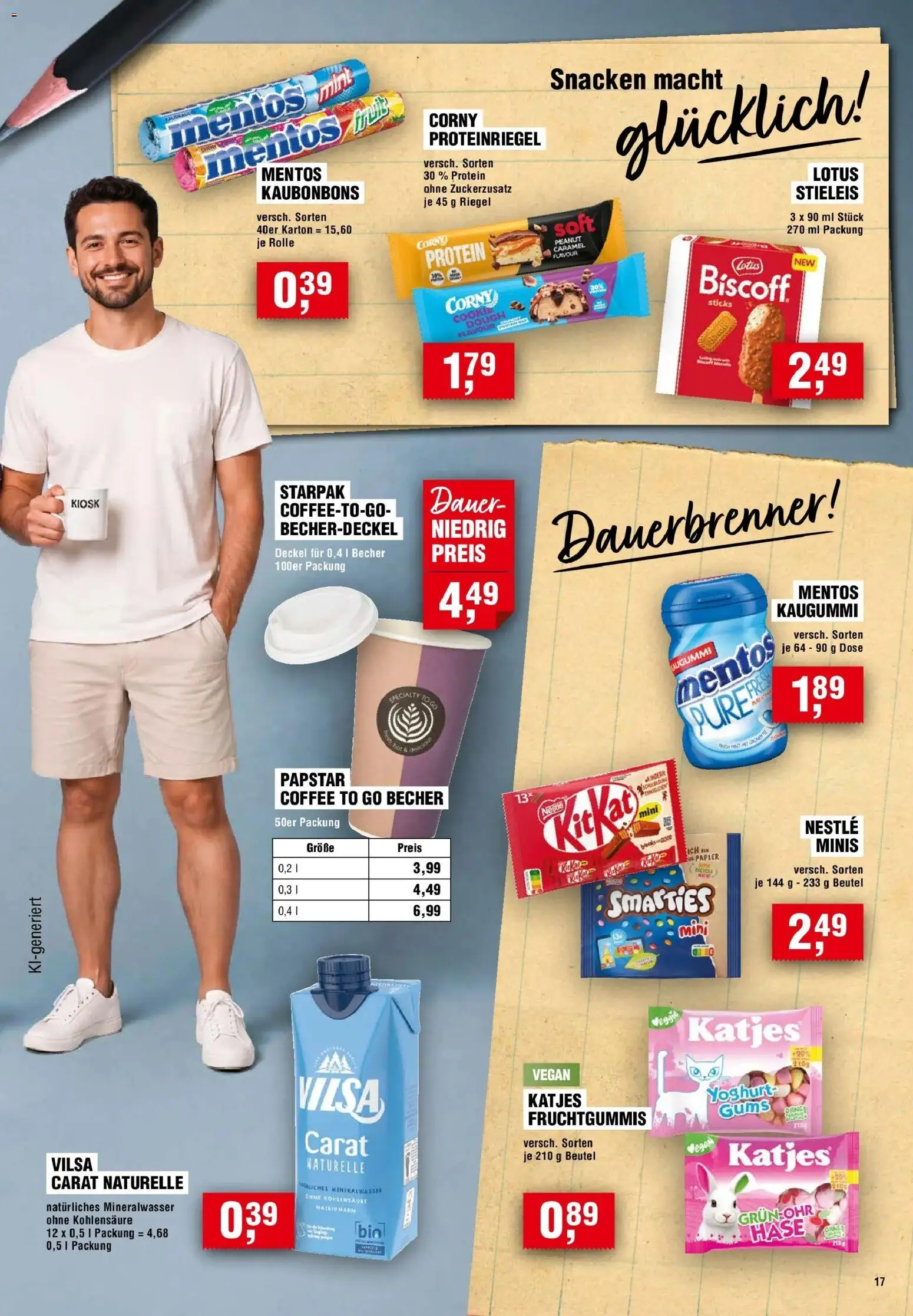 Edeka Prospekt Dresden – gültig ab 13.08.2026 | Seite: 17 | Produkte: Kaugummi, Smarties, Katjes, Mineralwasser
