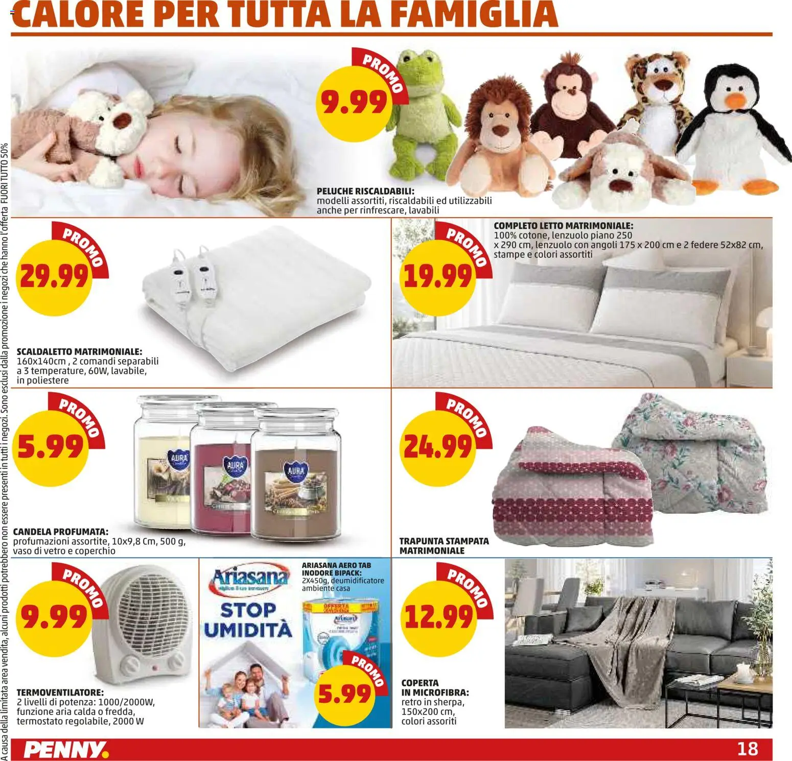 Volantino PENNY del 22/10/2026 | Pagina: 18 | Prodotti: Letto matrimoniale, Fan, Letto, Coperta