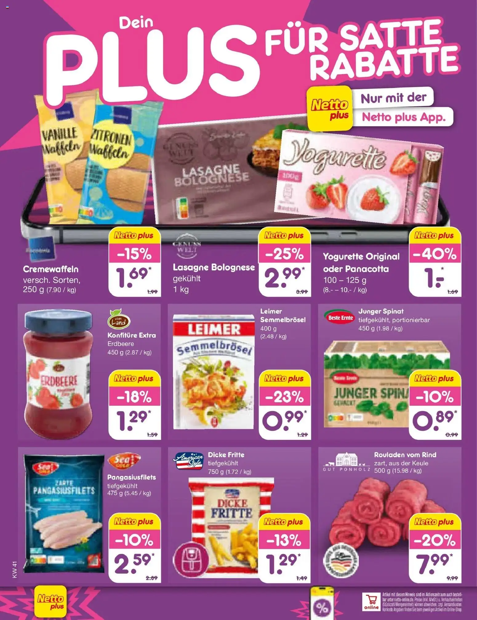 Netto Marken-Discount Prospekt Mauern (ab 12.10.2026) » Angebote | Seite: 72 | Produkte: Yogurette, Lasagne, Vanille, Zitronen