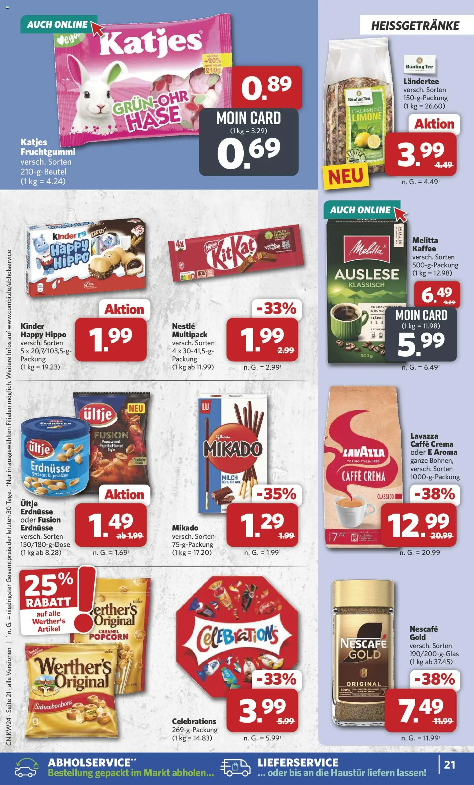 Combi Prospekt – gültig ab 08.06.2026 | Seite: 21 | Produkte: Nescafe, Milch, Kaffee, Nescafe gold