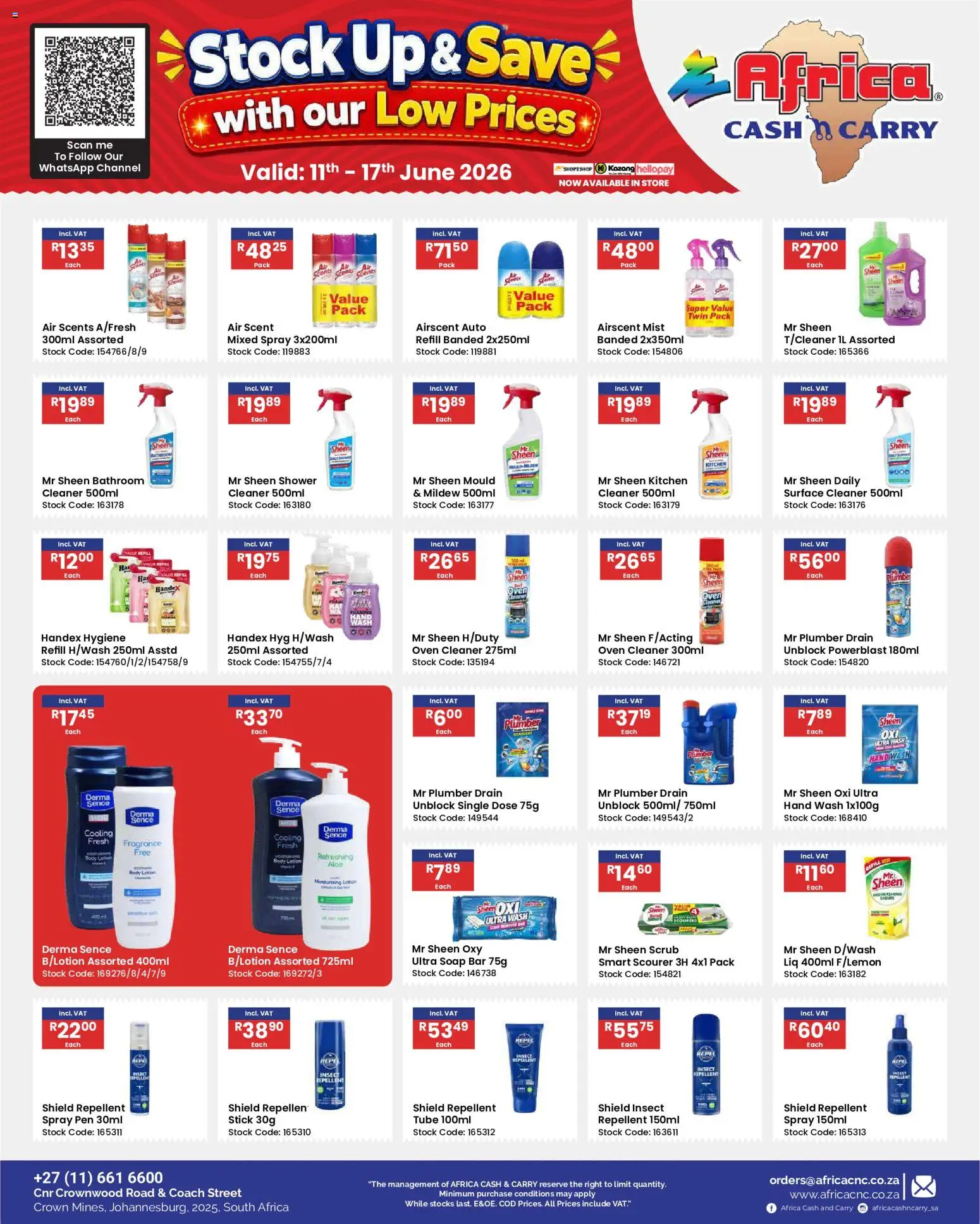 New Africa Cash & Carry catalogue – valid from 11.06.2026 | Page: 66 | Products: Surface cleaner, Pen, Stock, Scrub