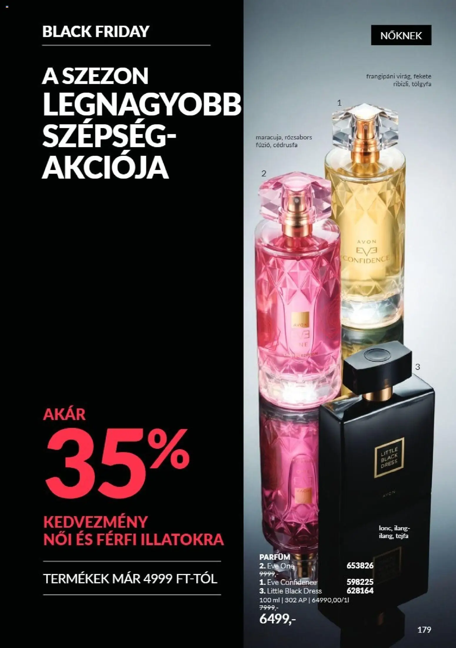 Avon akciós ujság - amely érvényes a következő dátumtól: 2026.11.01. | Oldal: 179 | Termékek: Parfüm