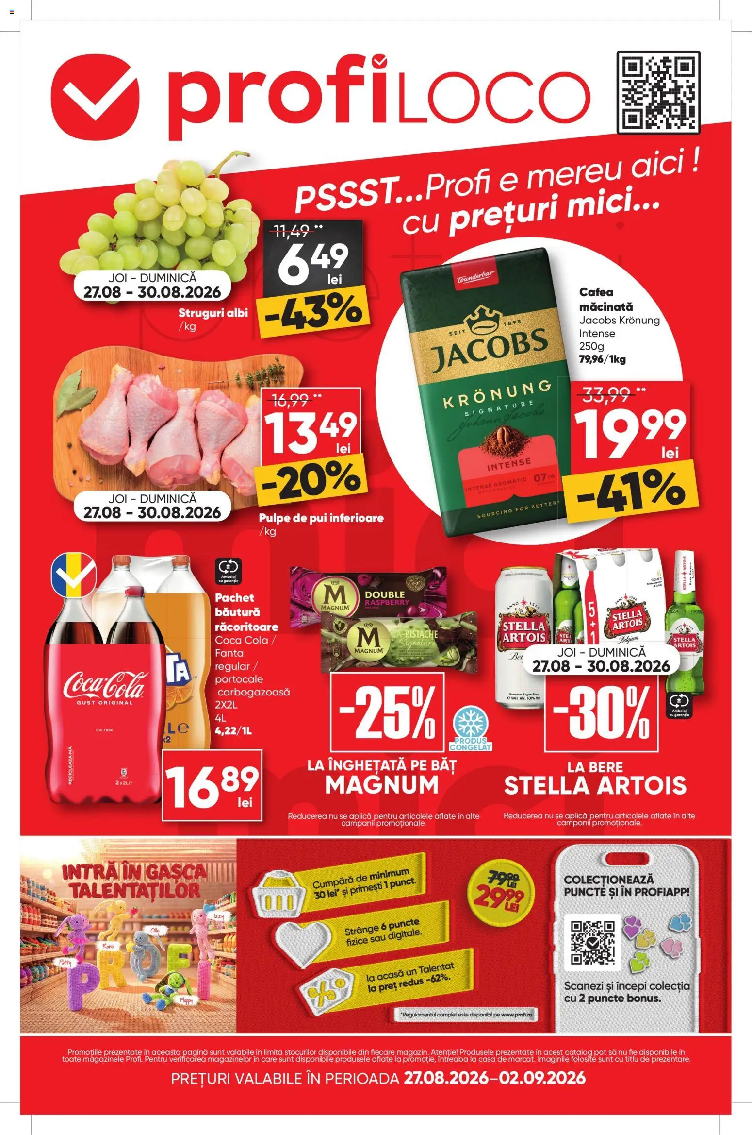 Noul catalog Profi – valabil de la 27.08.2026 | Pagină: 1 | Produse: Fanta, Coca cola, Jacobs, Portocale