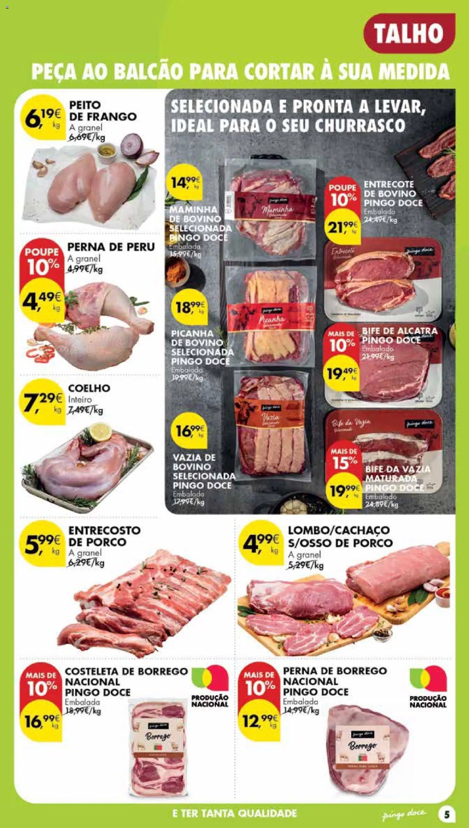 Pingo Doce Poupe Esta Semana Madeira │ válido de 18/08/2026 | Página: 5 | Produtos: Costeleta, Peru, Coelho, Bife de alcatra
