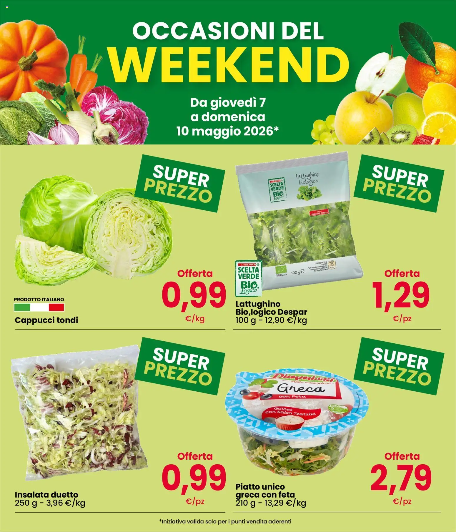 Volantino Eurospar del 07.05.2026 | Pagina: 3 | Prodotti: Insalata, Salsa, Piatto, Feta