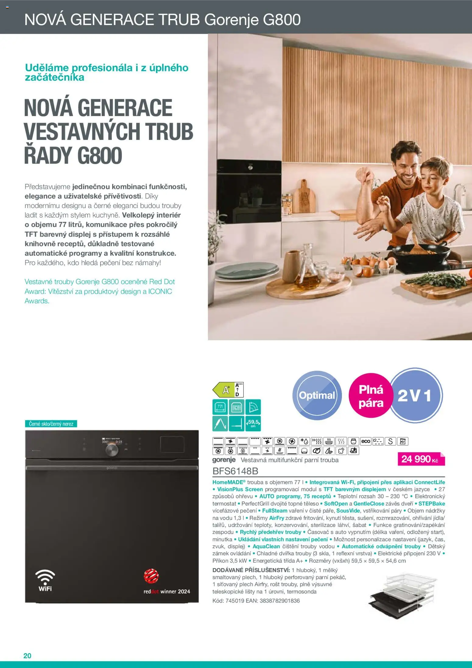 Möbelix leták - Gorenje od 01.01.2026 | Strana: 20 | Produkty: Minutka, Plech, Trouba, Rošt