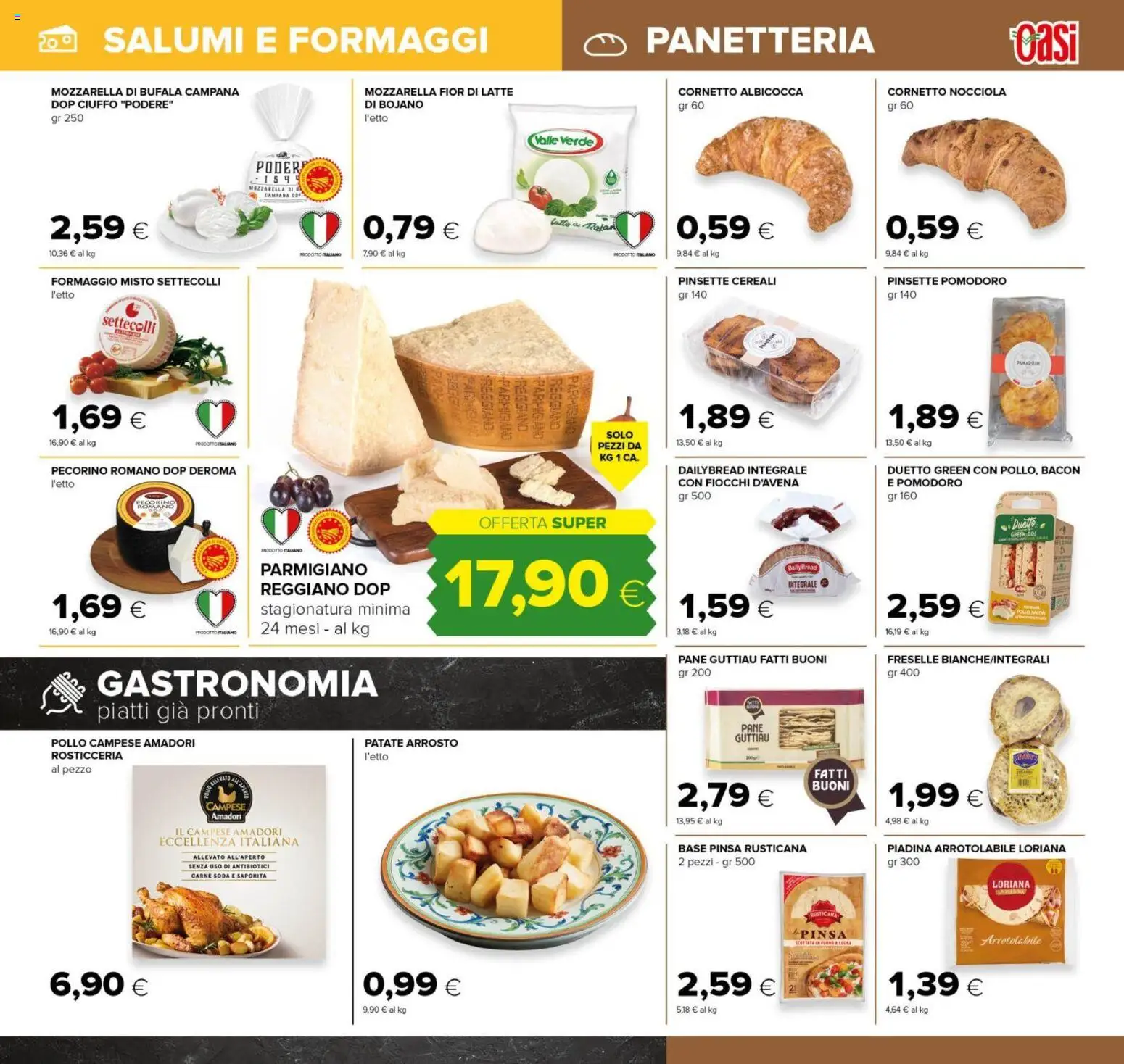 Volantino Oasi del 14/09/2026 | Pagina: 9 | Prodotti: Pollo, Piatti, Formaggio, Parmigiano reggiano