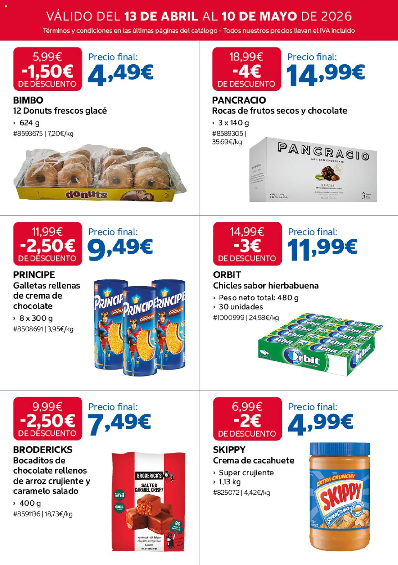 Costco catálogo │ válido desde el 13.04.2026 | Página: 4 | Productos: Arroz, Frutos secos, Galletas rellenas, Donuts