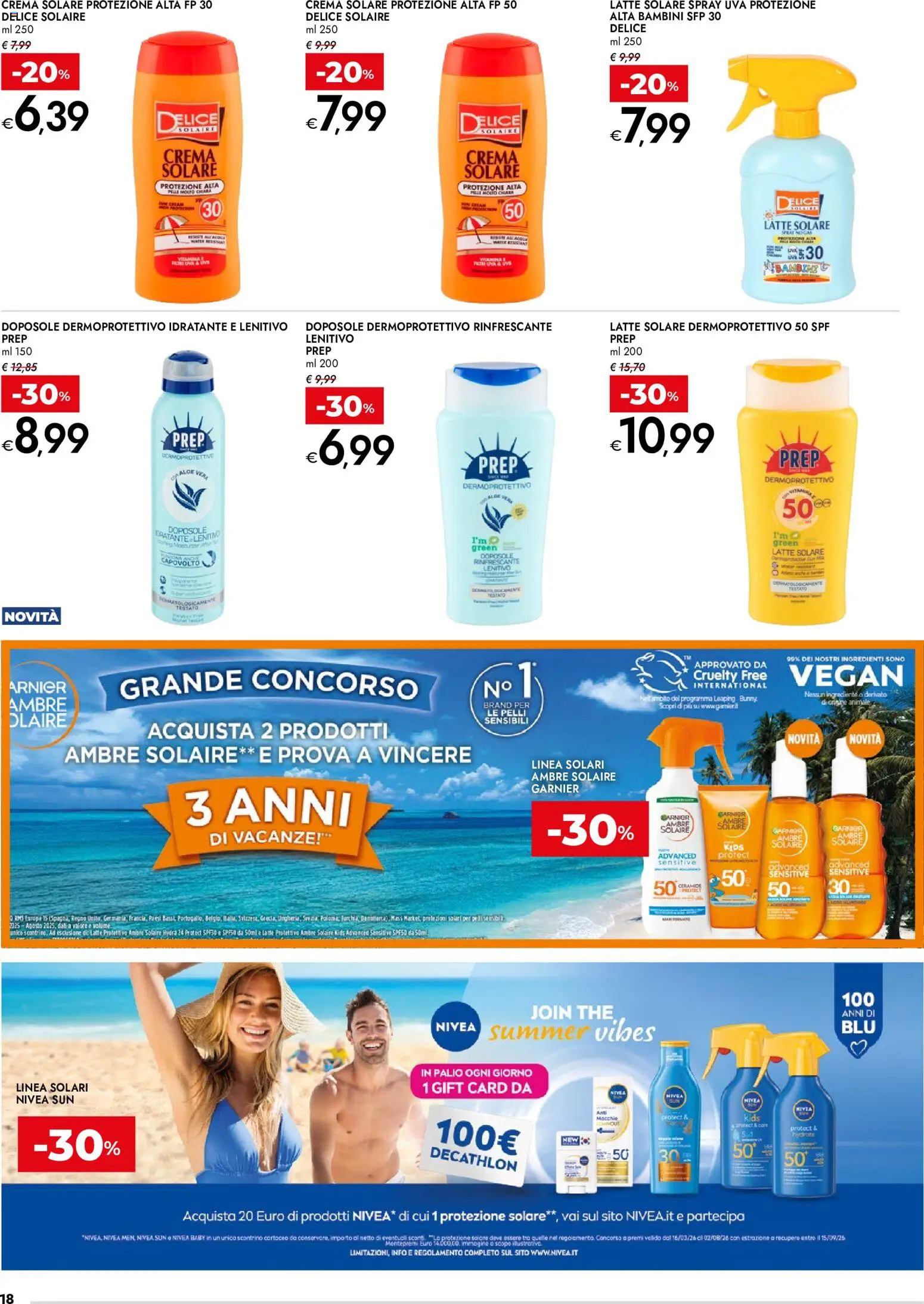 Volantino bennet del 04.06.2026 | Pagina: 18 | Prodotti: Crema, Crema solare, Latte, Uva
