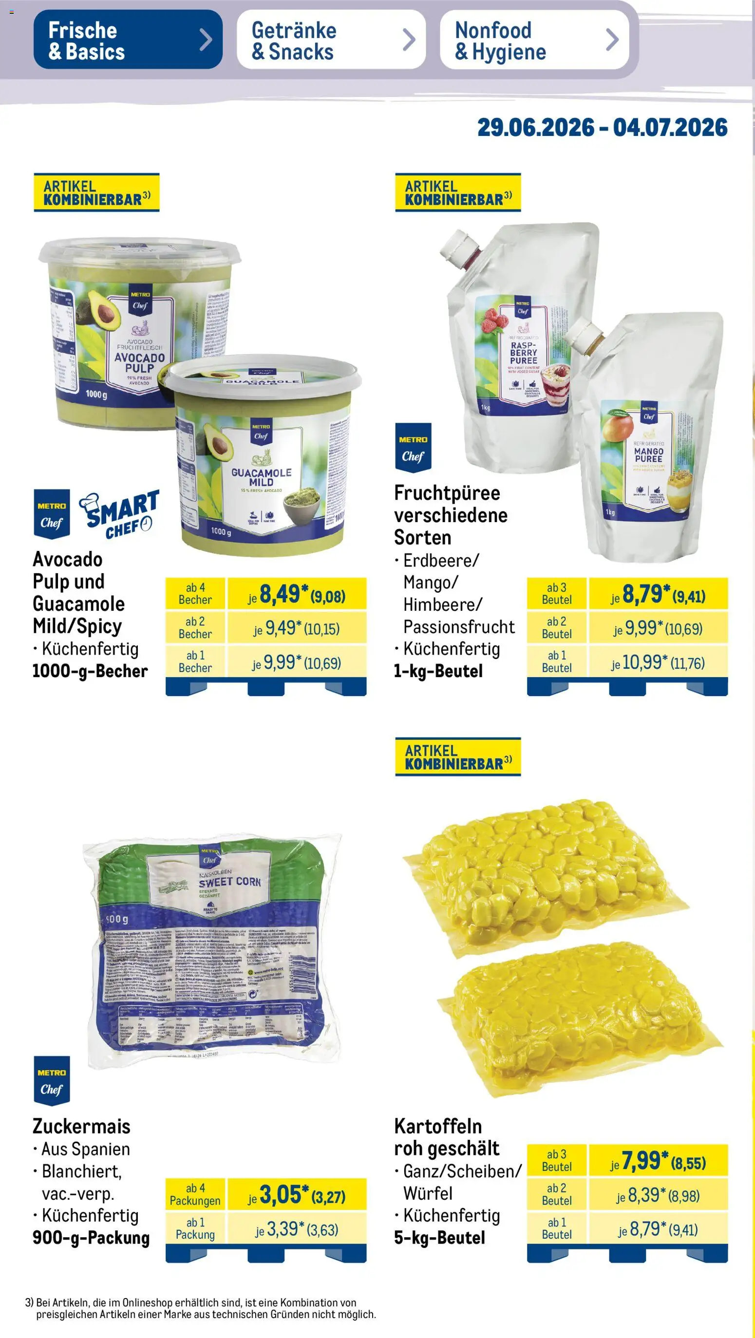 Metro Non Food & Hygiene – gültig ab 29.06.2026 | Seite: 41 | Produkte: Avocado, Kartoffeln, Mango