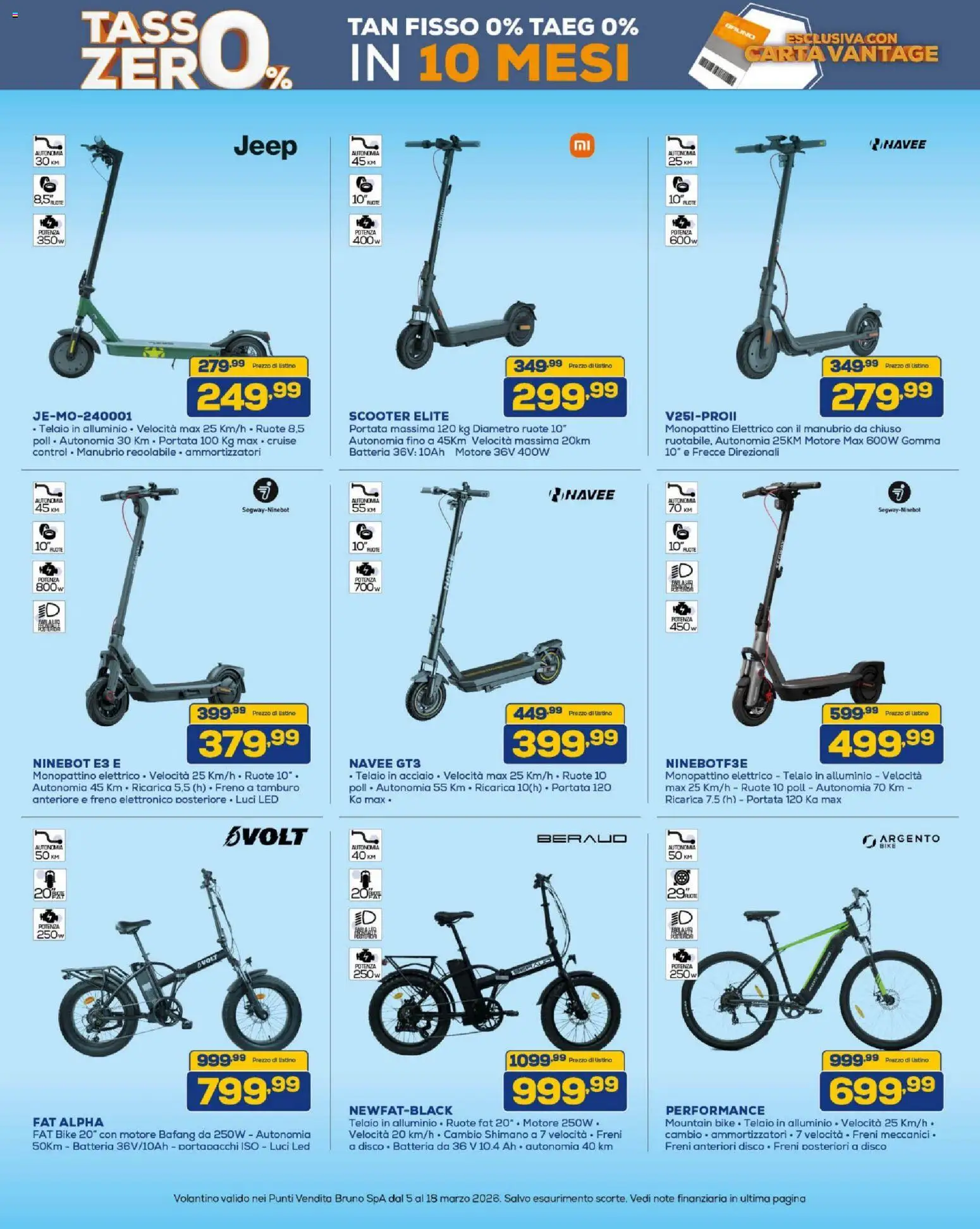 Volantino BRUNO del 05.03.2026 | Pagina: 25 | Prodotti: Monopattino, Disco, Batteria, Monopattino elettrico