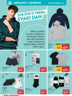 Interspar Katalog - Pregled kataloga iz trgovine Interspar, vrijedi od 19.08.2026 | Stranica: 33 | Proizvodi: Majica s kapuljačom, Majica, Gaće, Polo majica