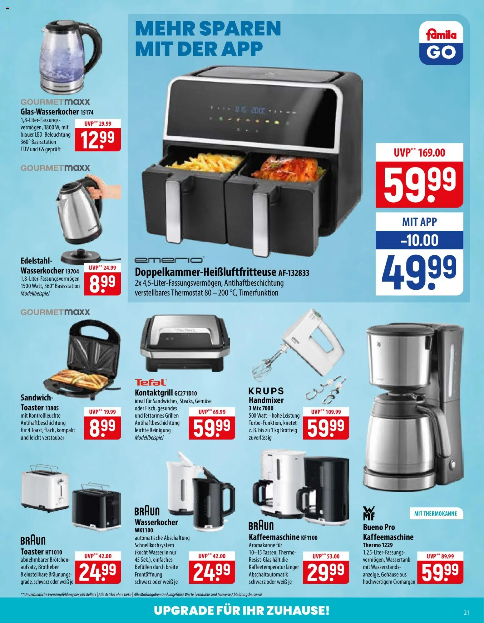 Famila Prospekt – gültig ab 22.06.2026 | Seite: 21 | Produkte: Krups, Kaffeemaschine, Toaster, Wasser