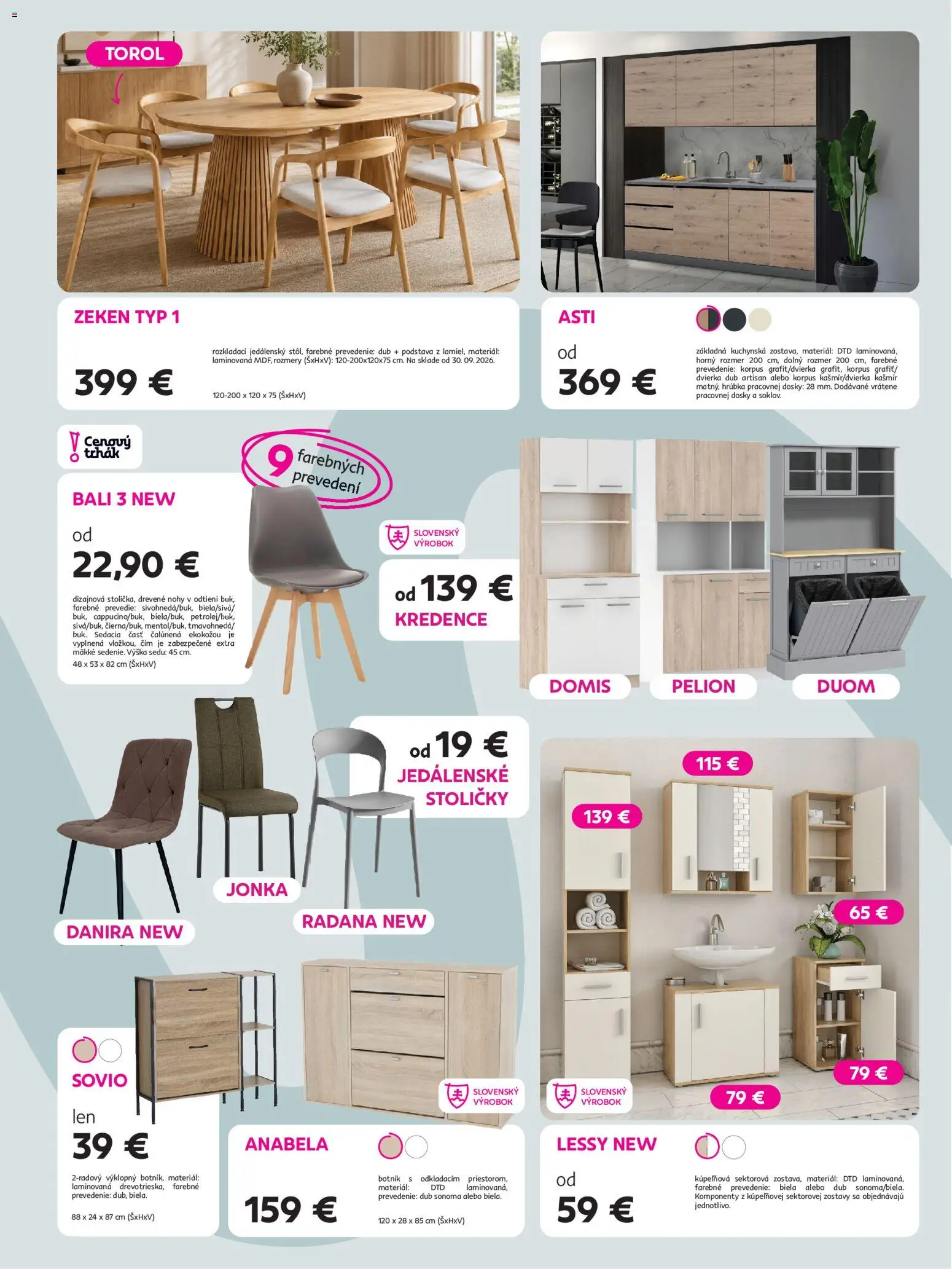Nové Kondela akcie – leták je platný od 09.09.2026 | Strana: 7 | Produkty: Stoličky, Botník