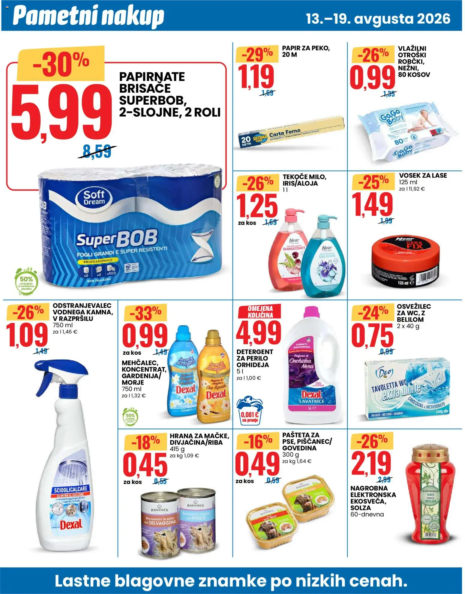 Novi Eurospin katalog ponudbe – veljaven od 13.08.2026 | Stran: 10 | Izdelki: Sveča, Pašteta, Papirnate brisače, Detergent