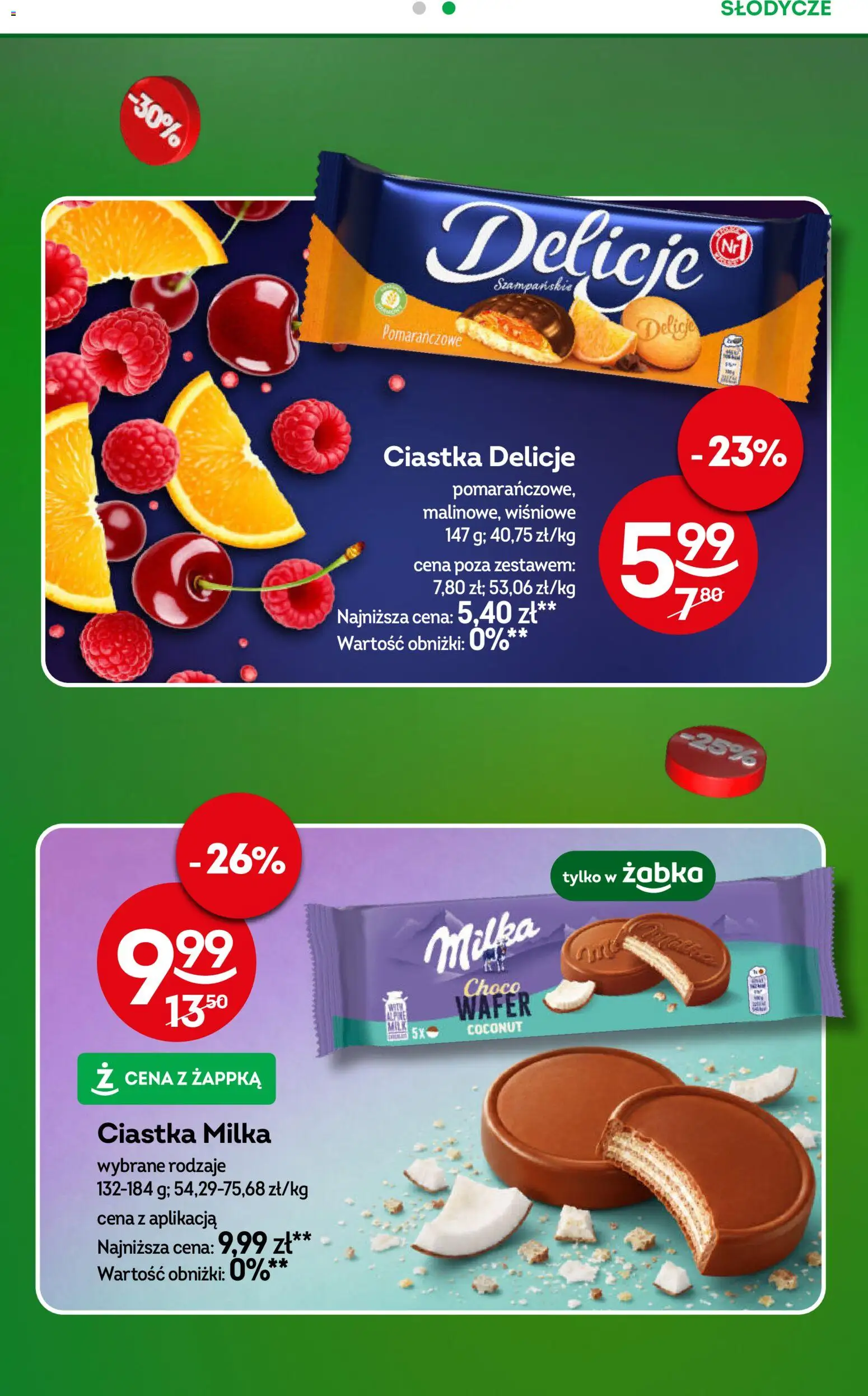 Żabka gazetka od 15.07.2026 | Strona: 36 | Produkty: Słodycze, Milka, Ciastka
