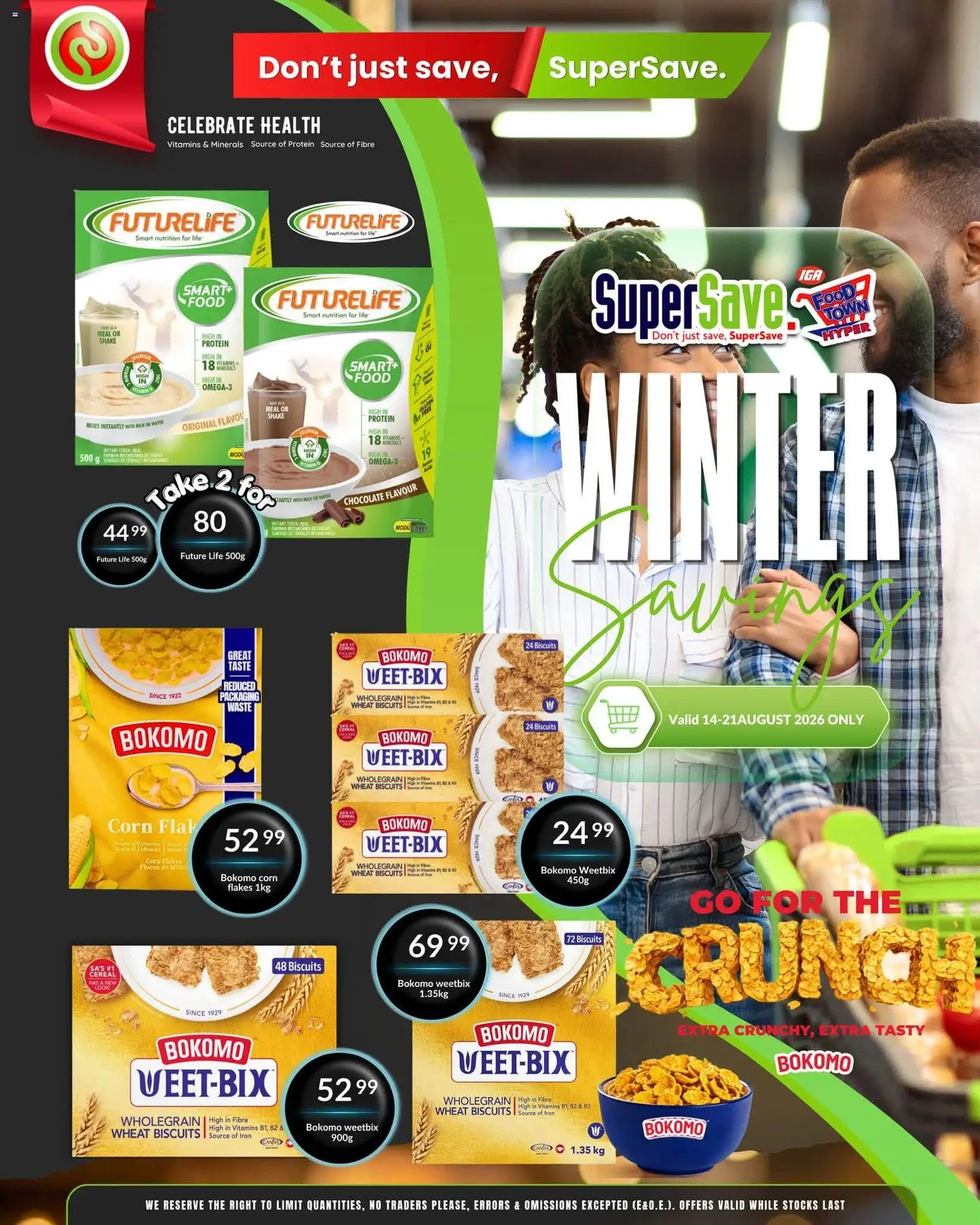New Super Save catalogue – valid from 18/08/2026 | Page: 8 | Products: Corn flakes, Milk, Biscuits, Chocolate