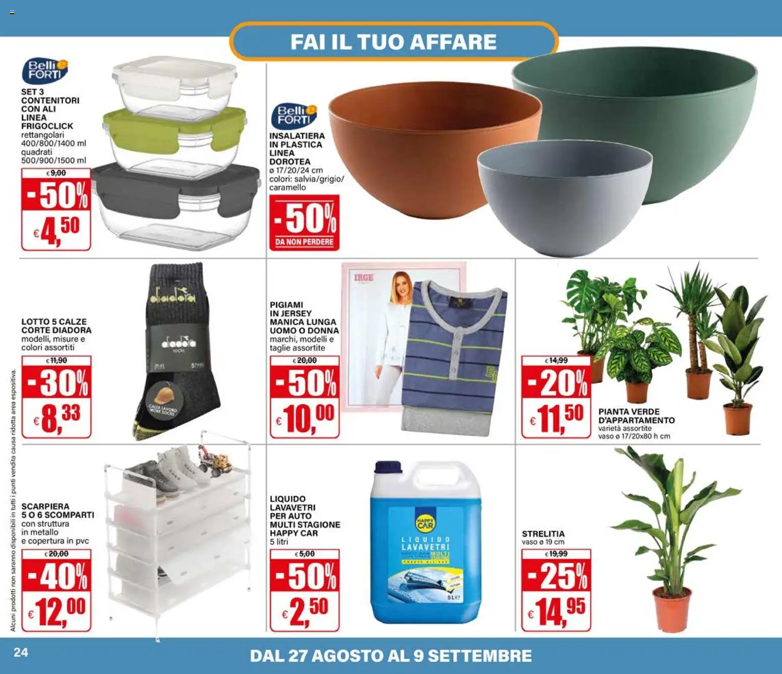 Volantino Il Gigante del 27/08/2026 | Pagina: 24 | Prodotti: Lavavetri, Scarpiera, Vaso