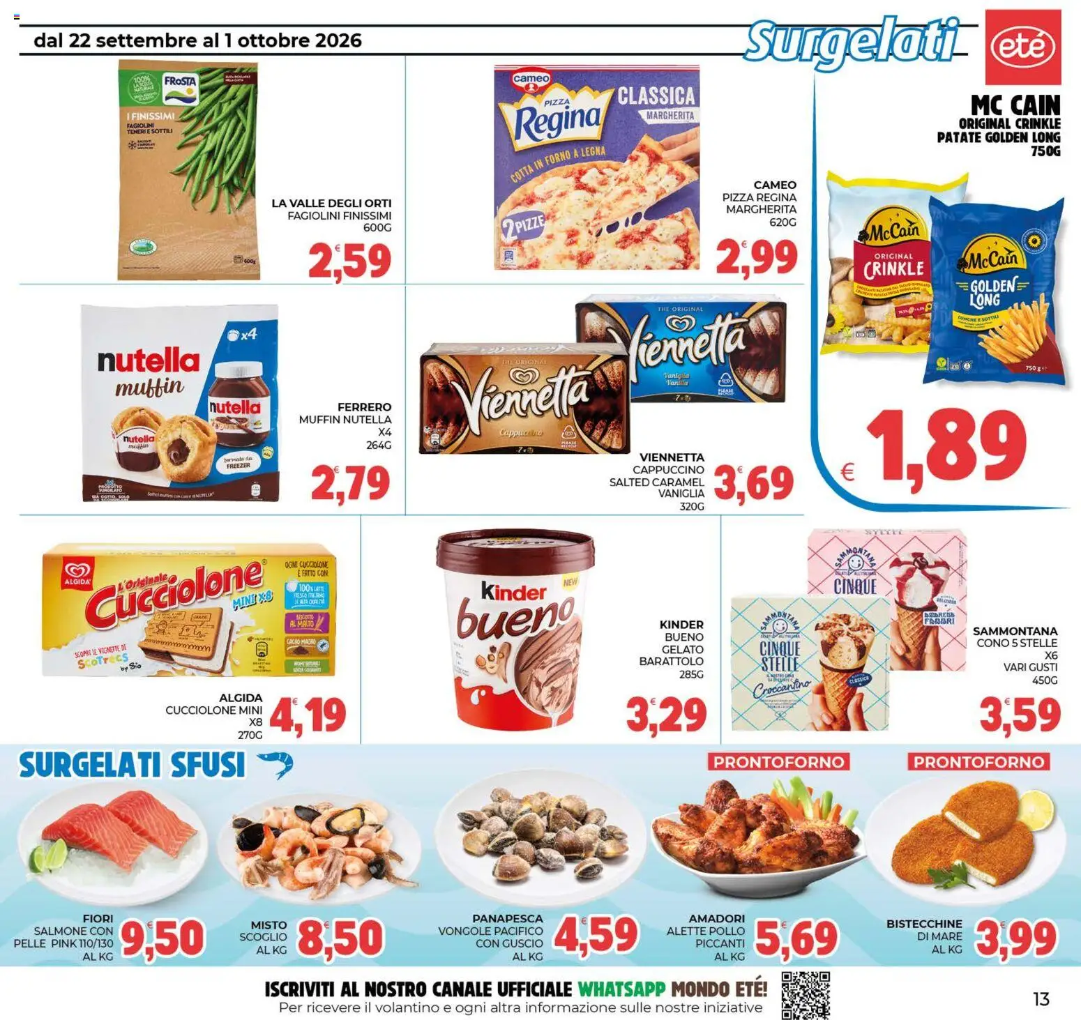 Volantino Eté del 22/09/2026 | Pagina: 13 | Prodotti: Vaniglia, Salmone, The, Fagiolini