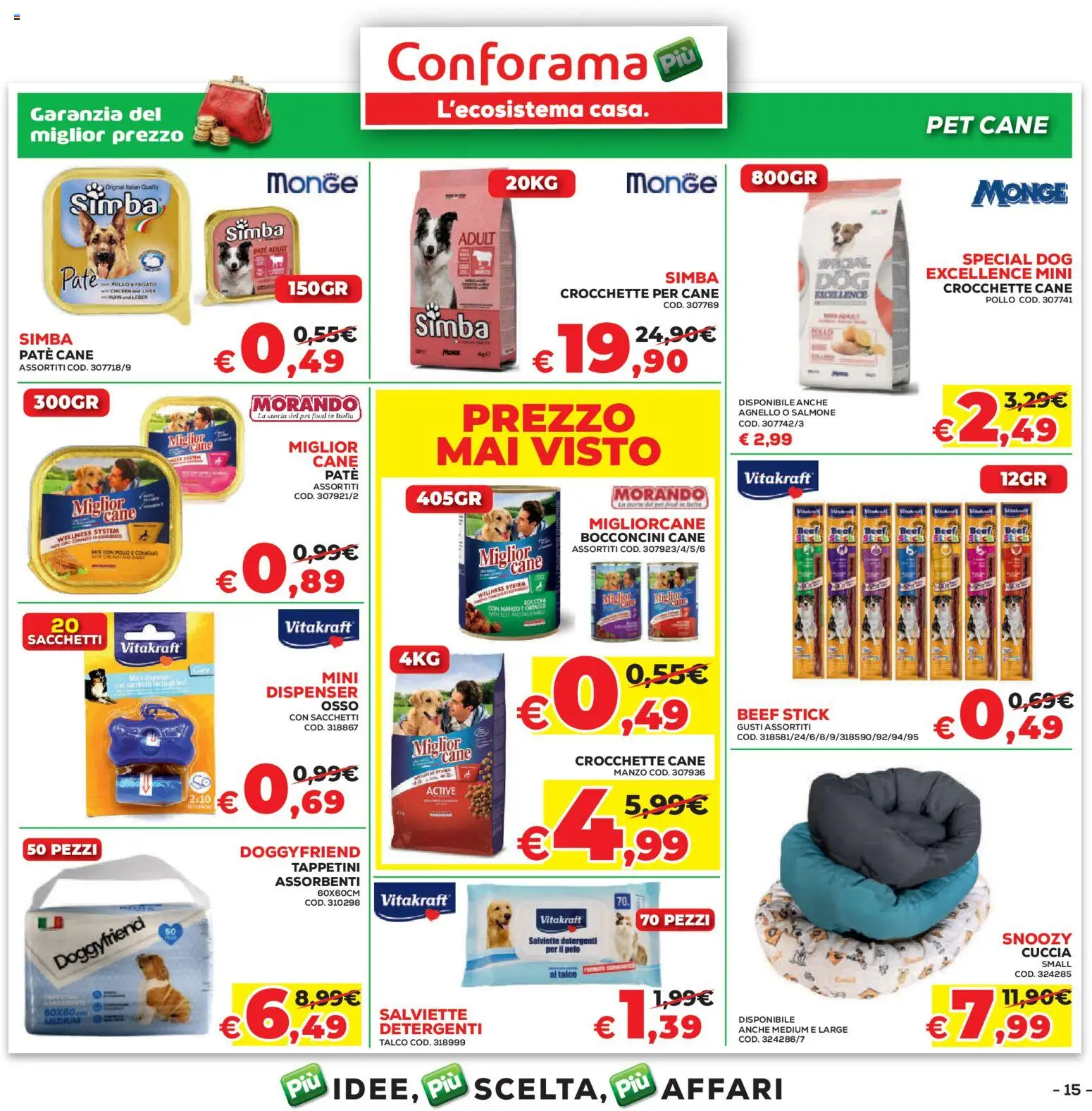 Volantino Conforama del 05.03.2026 | Pagina: 15 | Prodotti: Pollo, Salmone, Talco, Agnello