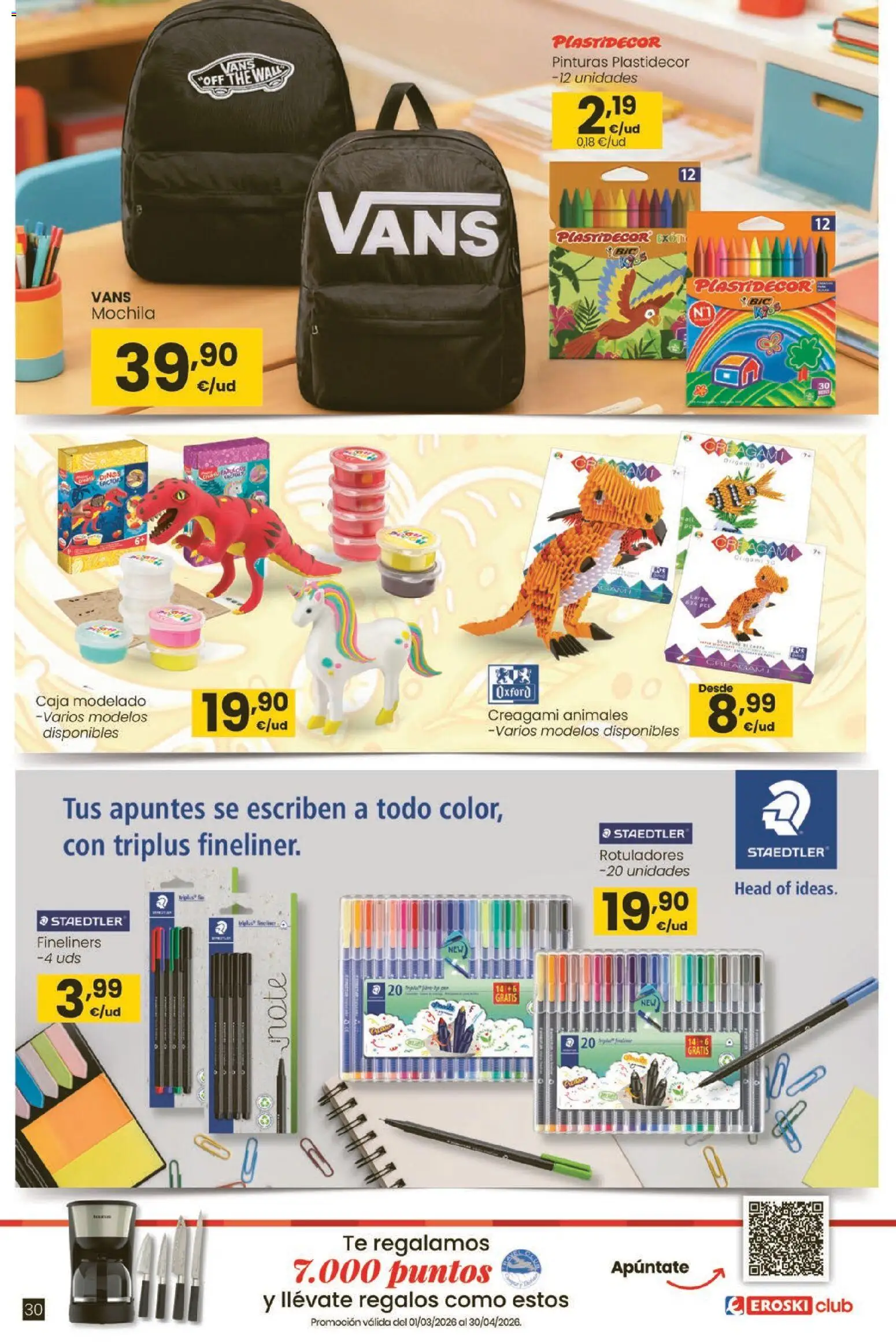 Eroski Qué planazo │ válido desde el 26.03.2026 | Página: 30 | Productos: Mochila, Té, Caja