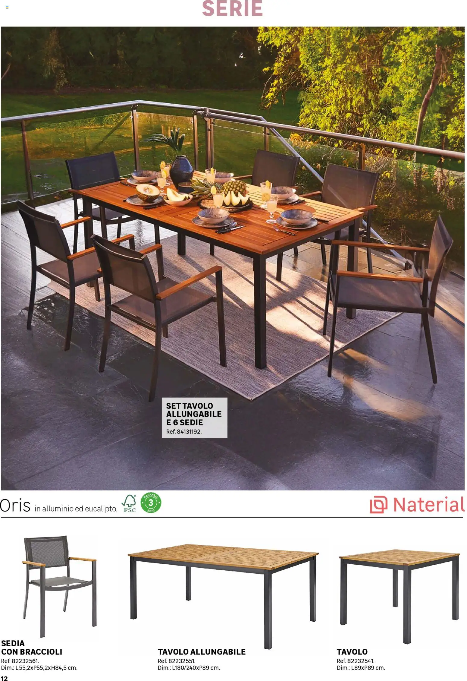 Volantino Leroy Merlin del 01/04/2026 | Pagina: 12 | Prodotti: Braccioli, Alluminio, Tavolo, Sedia